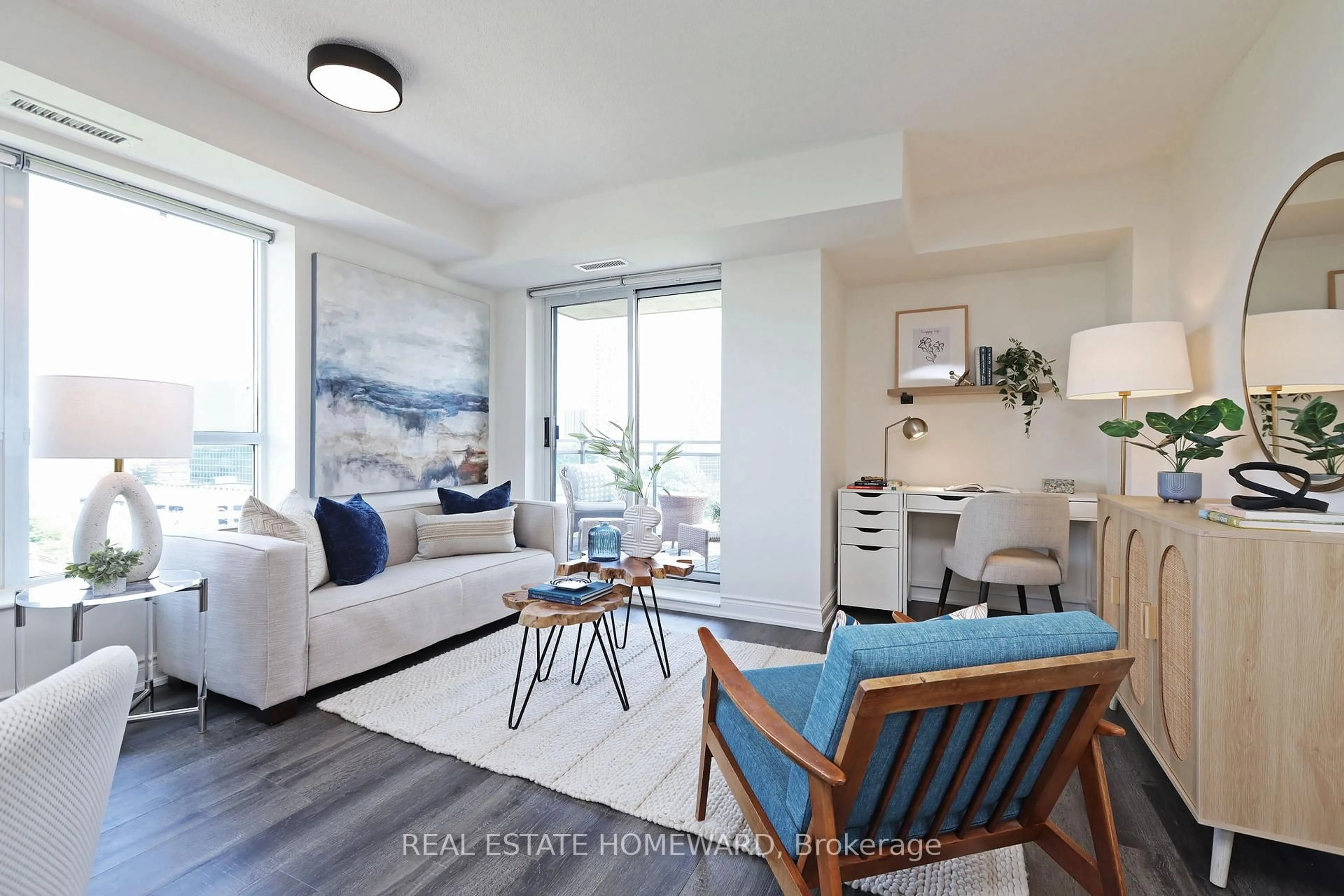 Living room with furniture, unknown for 120 Dallimore Circ ##608, Toronto Ontario M3C 4J1