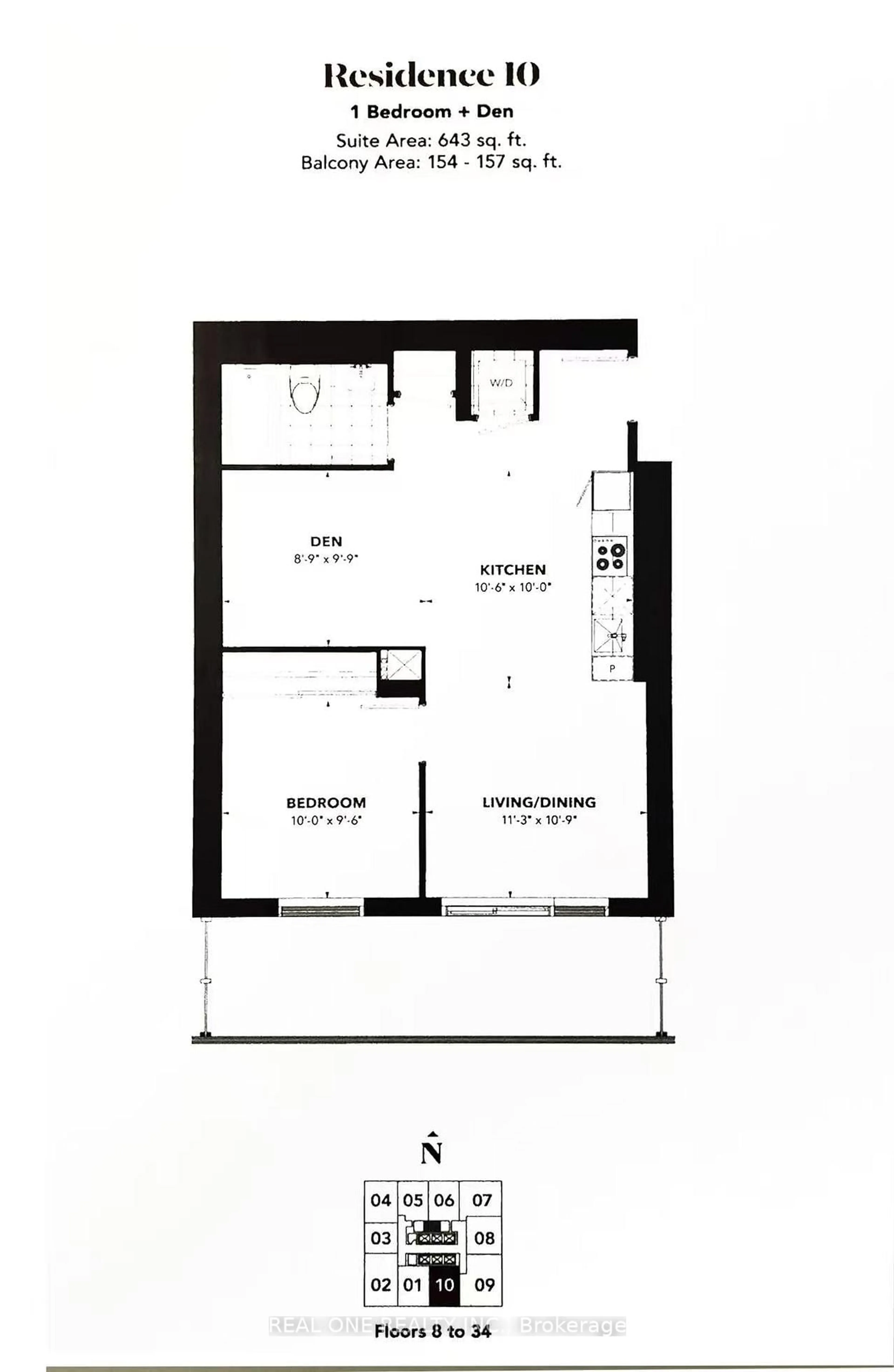 Floor plan for 28 Freeland St #1810, Toronto Ontario M5E 0E3