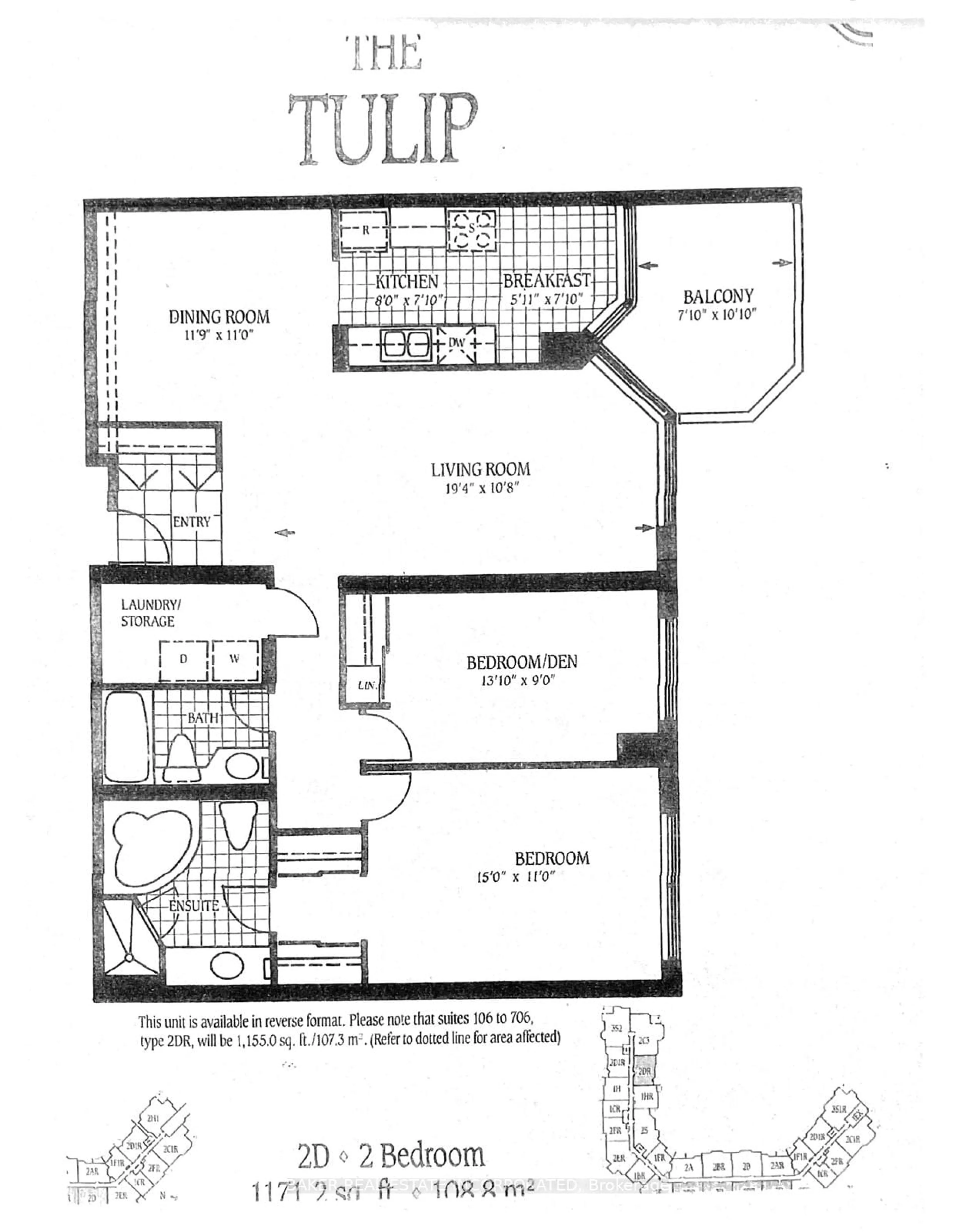 Floor plan for 1200 Don Mills Rd #308, Toronto Ontario M3B 3N8