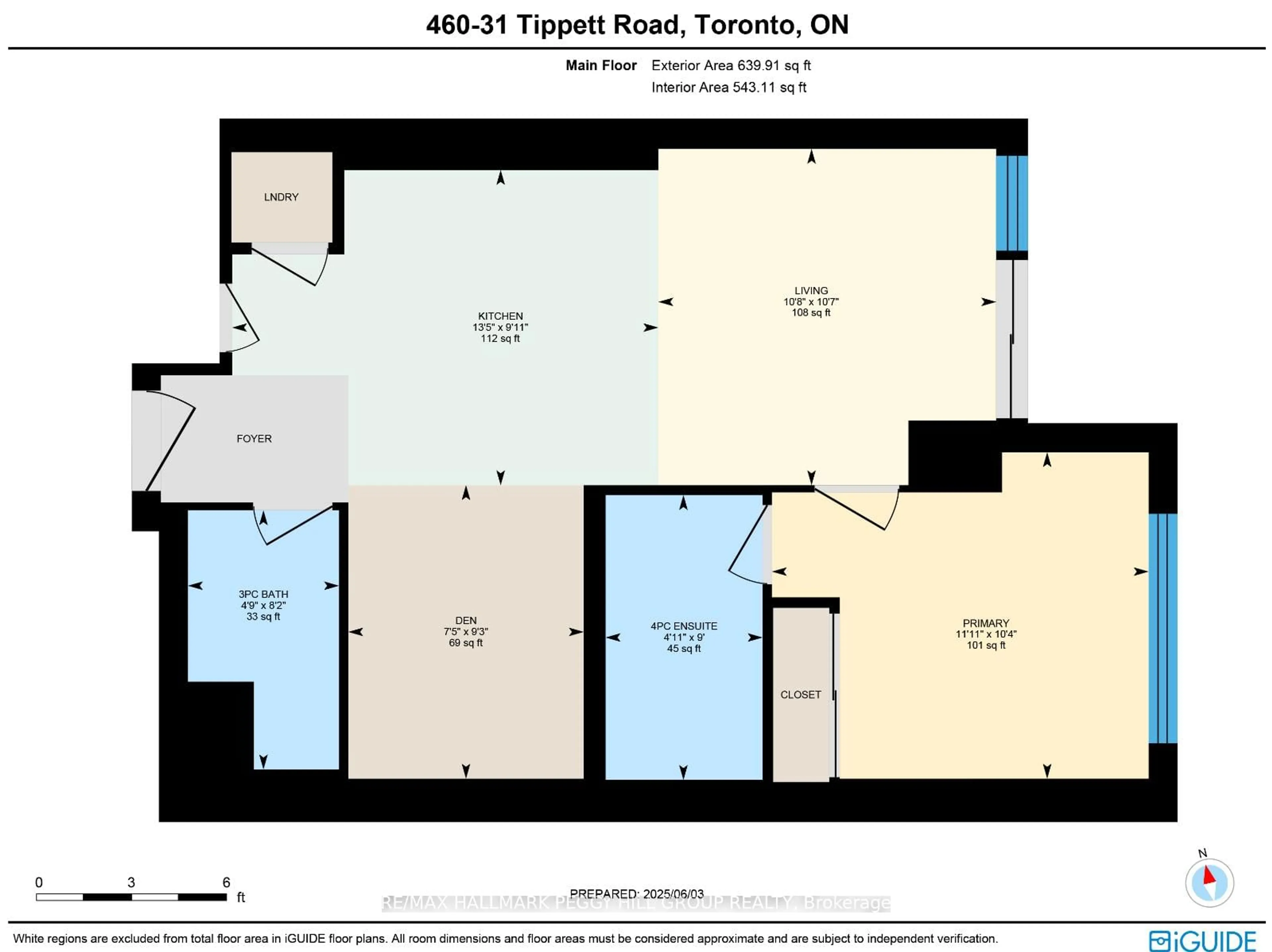 Floor plan for 31 Tippett Rd #460, Toronto Ontario M3H 0C8