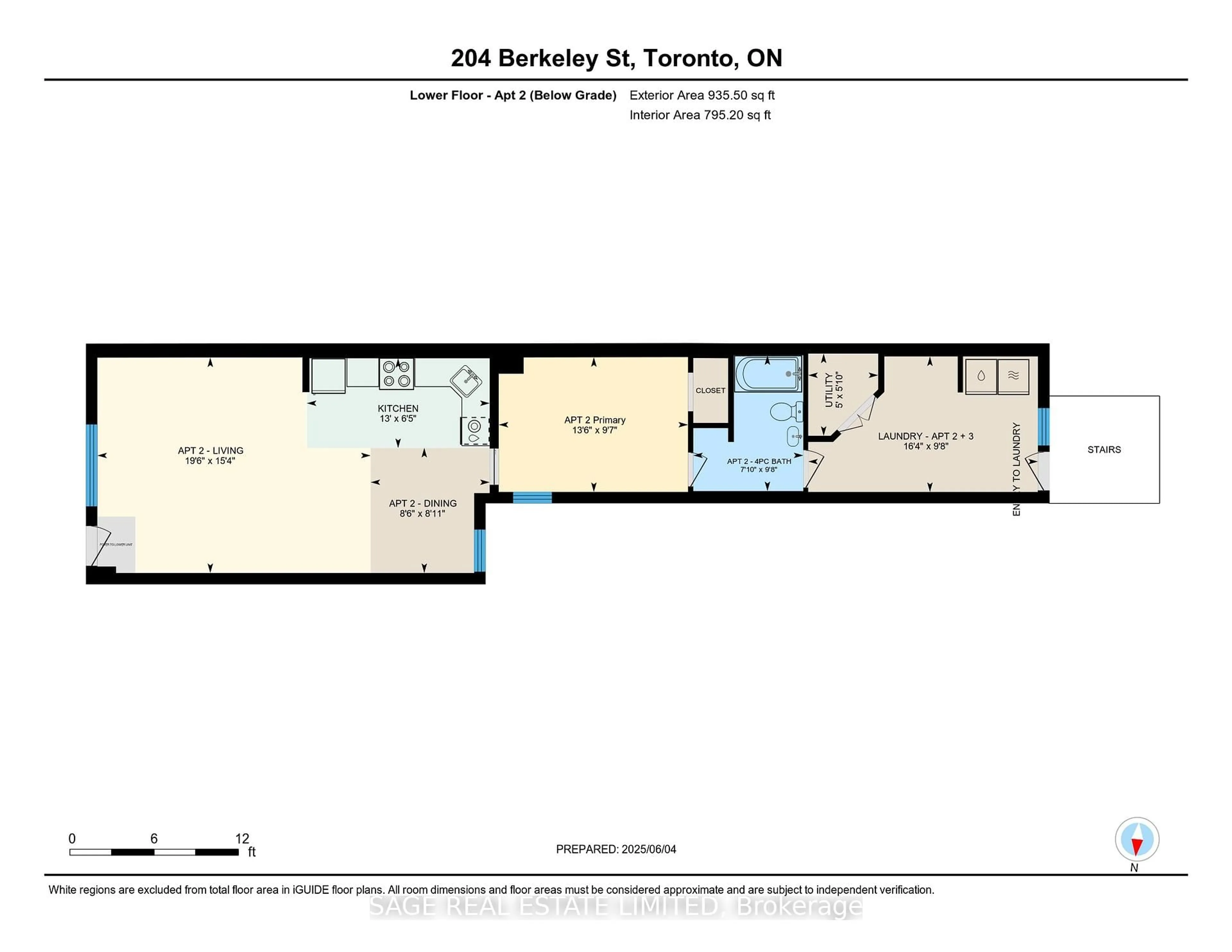 Floor plan for 204 Berkeley St, Toronto Ontario M5A 2X4