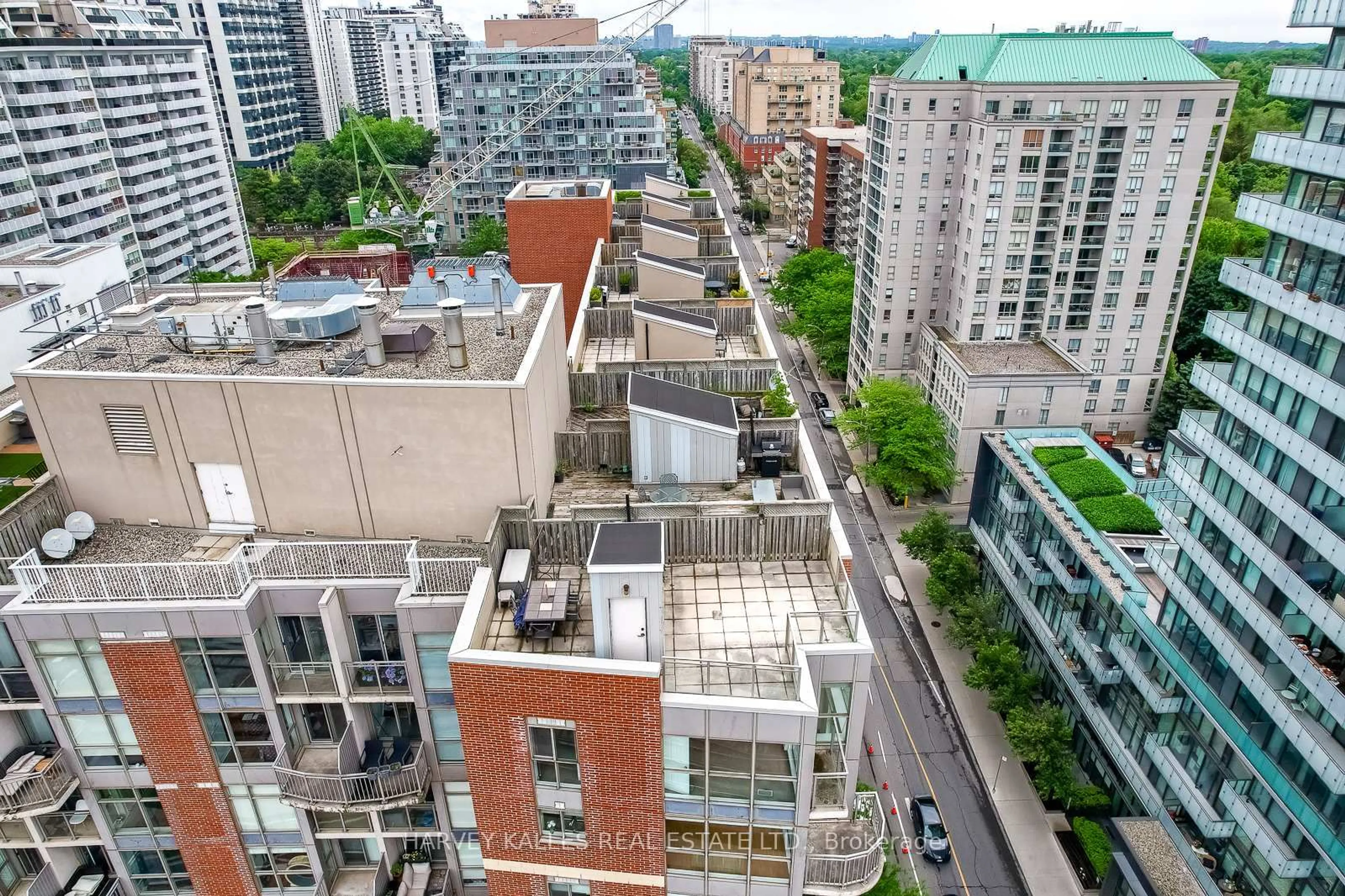 A pic from outside/outdoor area/front of a property/back of a property/a pic from drone, city buildings view from balcony for 18 Merton St #1109, Toronto Ontario M4S 3G9