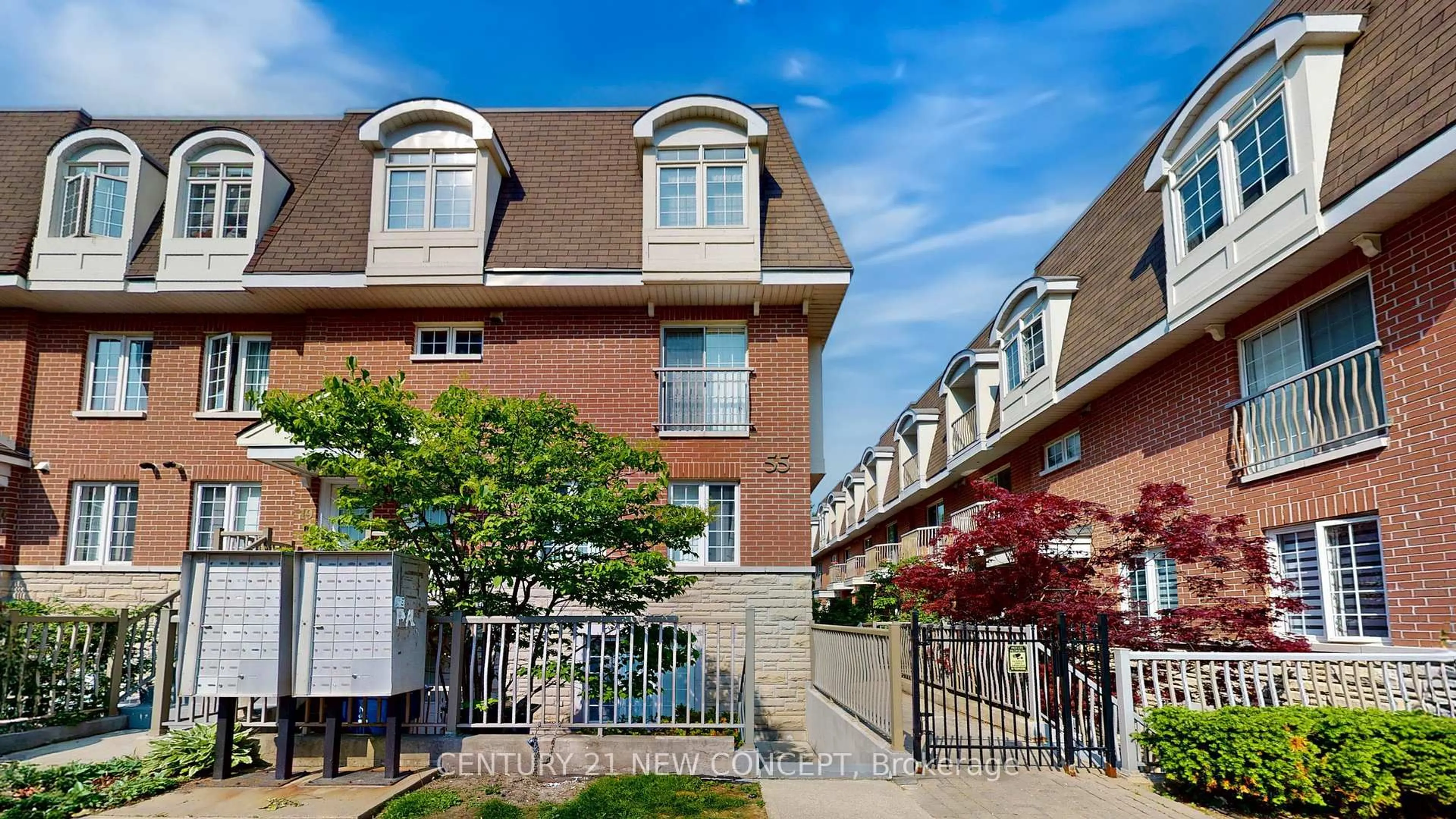 Home with brick exterior material, street for 45 Cedarcroft Blvd #2, Toronto Ontario M2R 3Y2