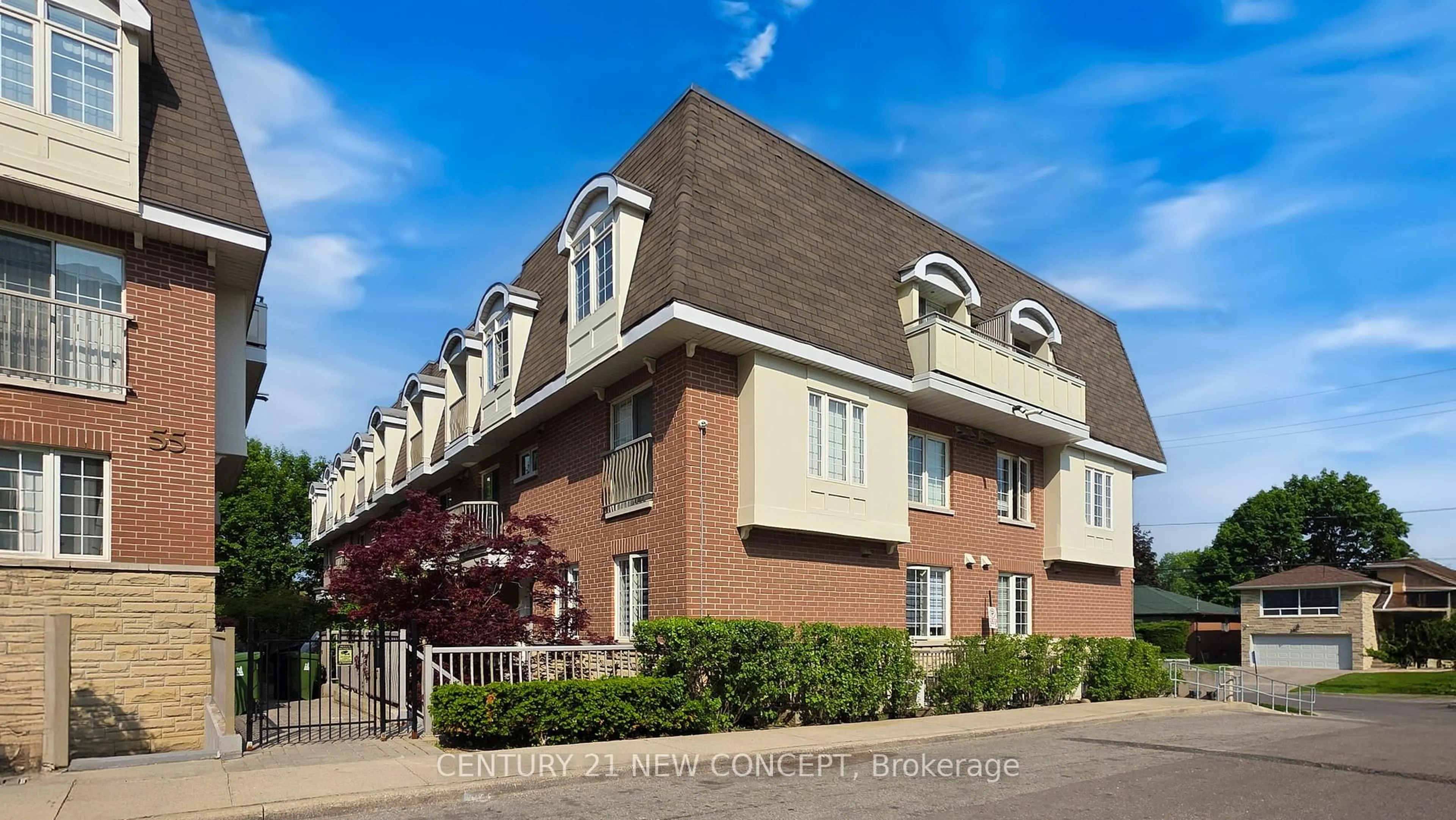 Home with brick exterior material, street for 45 Cedarcroft Blvd #2, Toronto Ontario M2R 3Y2