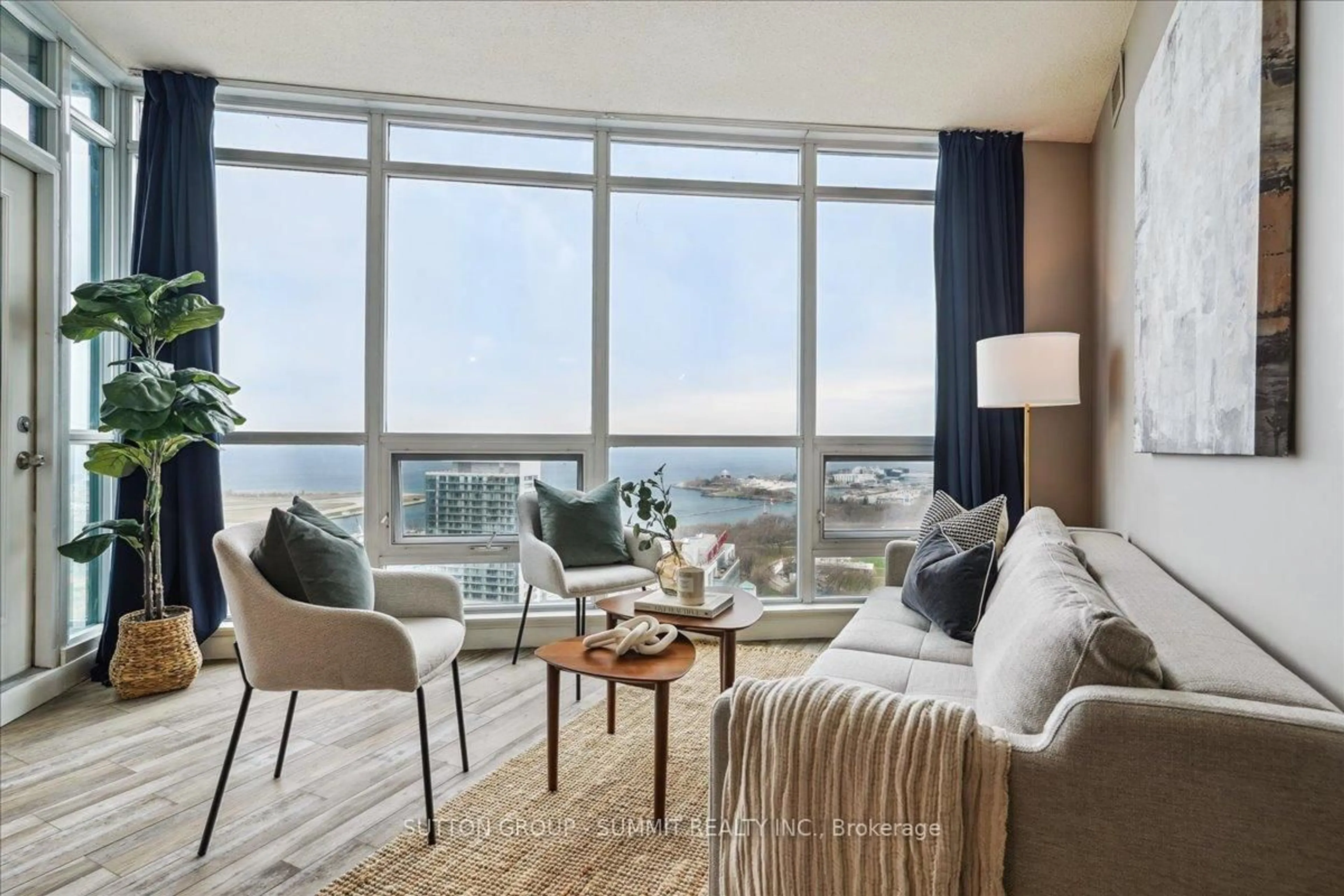 Living room with furniture, unknown for 600 Fleet St #LPH3106, Toronto Ontario M5V 1B7
