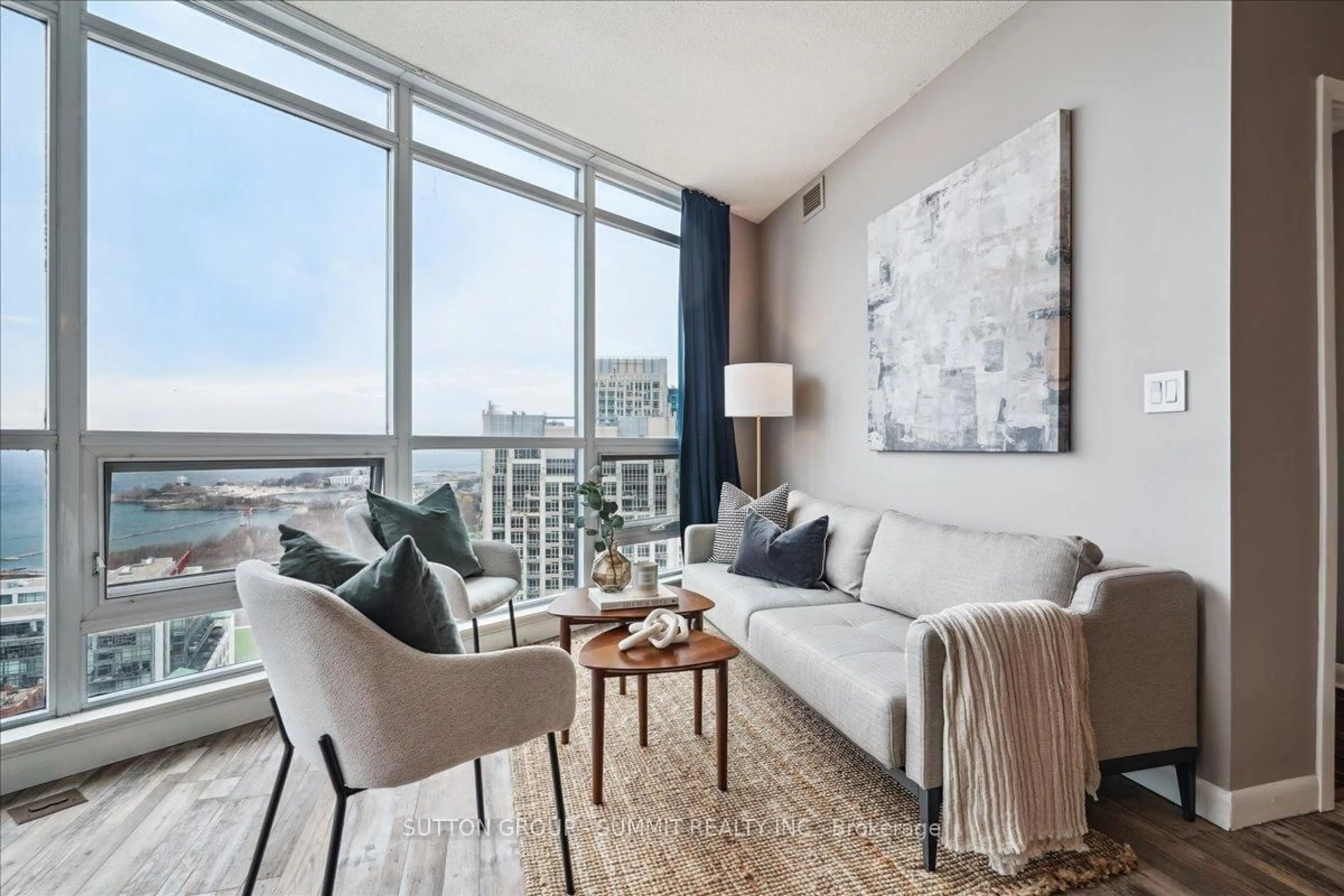Living room with furniture, unknown for 600 Fleet St #LPH3106, Toronto Ontario M5V 1B7