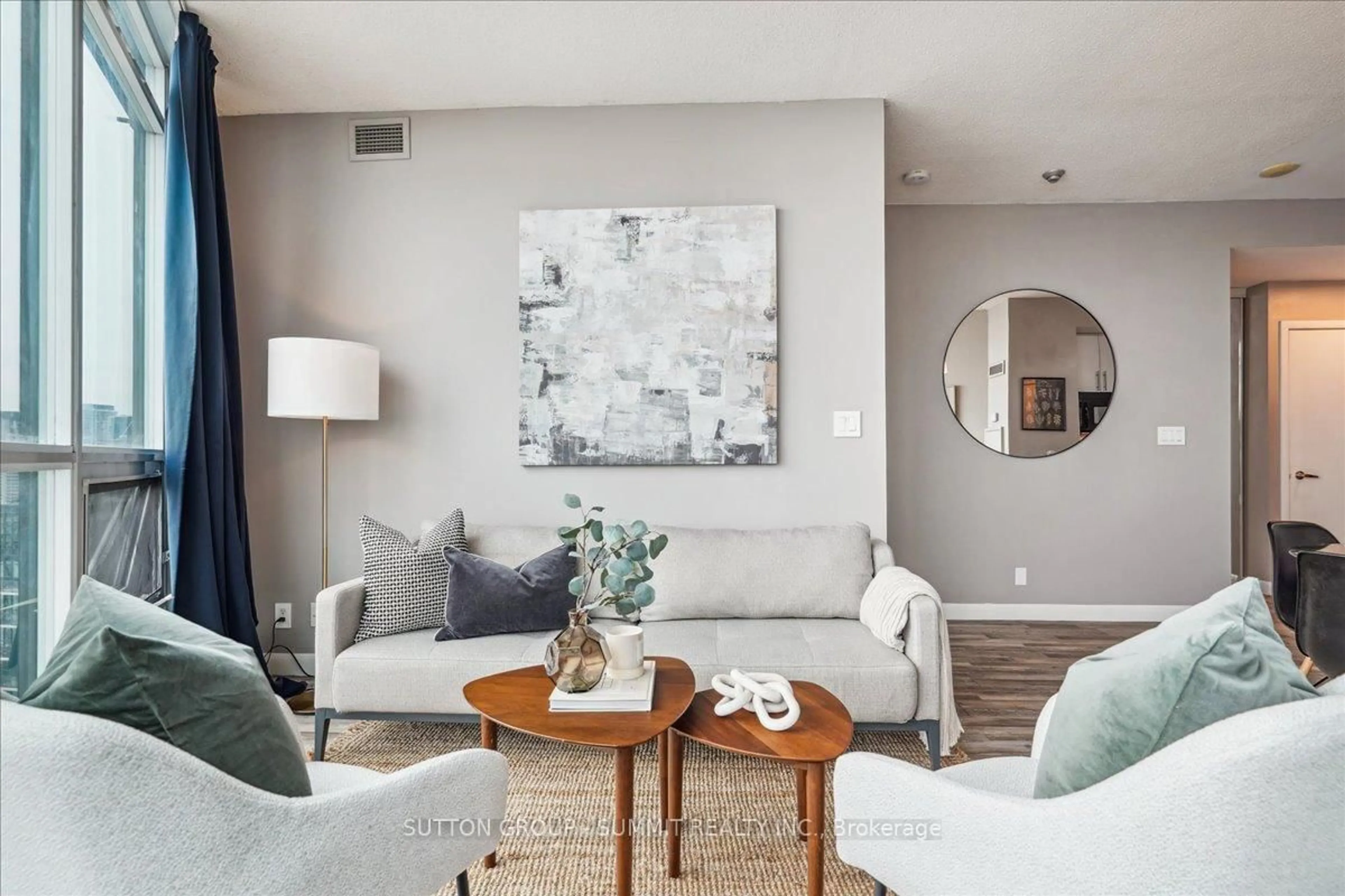 Living room with furniture, unknown for 600 Fleet St #LPH3106, Toronto Ontario M5V 1B7