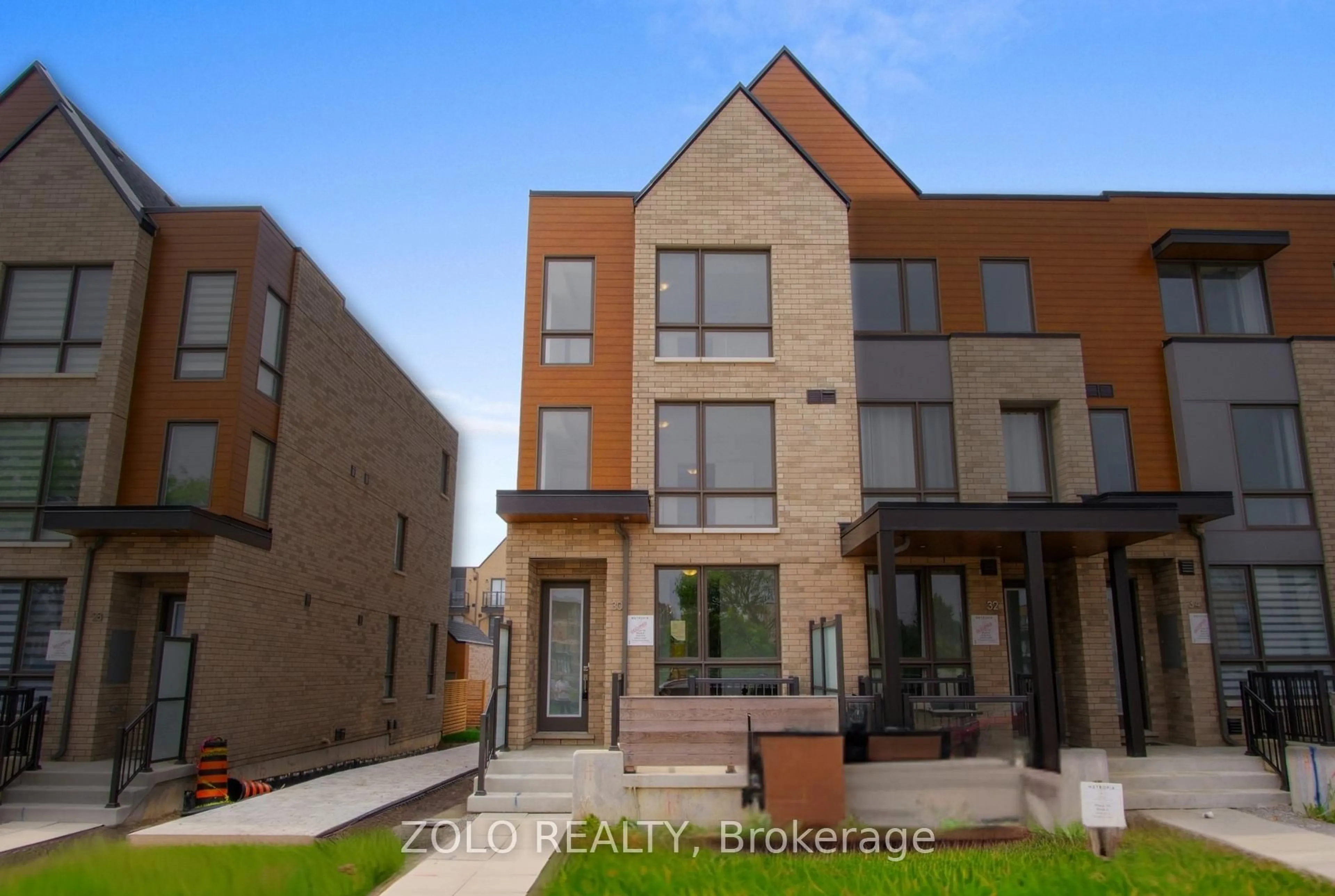 Home with brick exterior material, street for 30 Deep Roots Terr, Toronto Ontario M6A 2L8