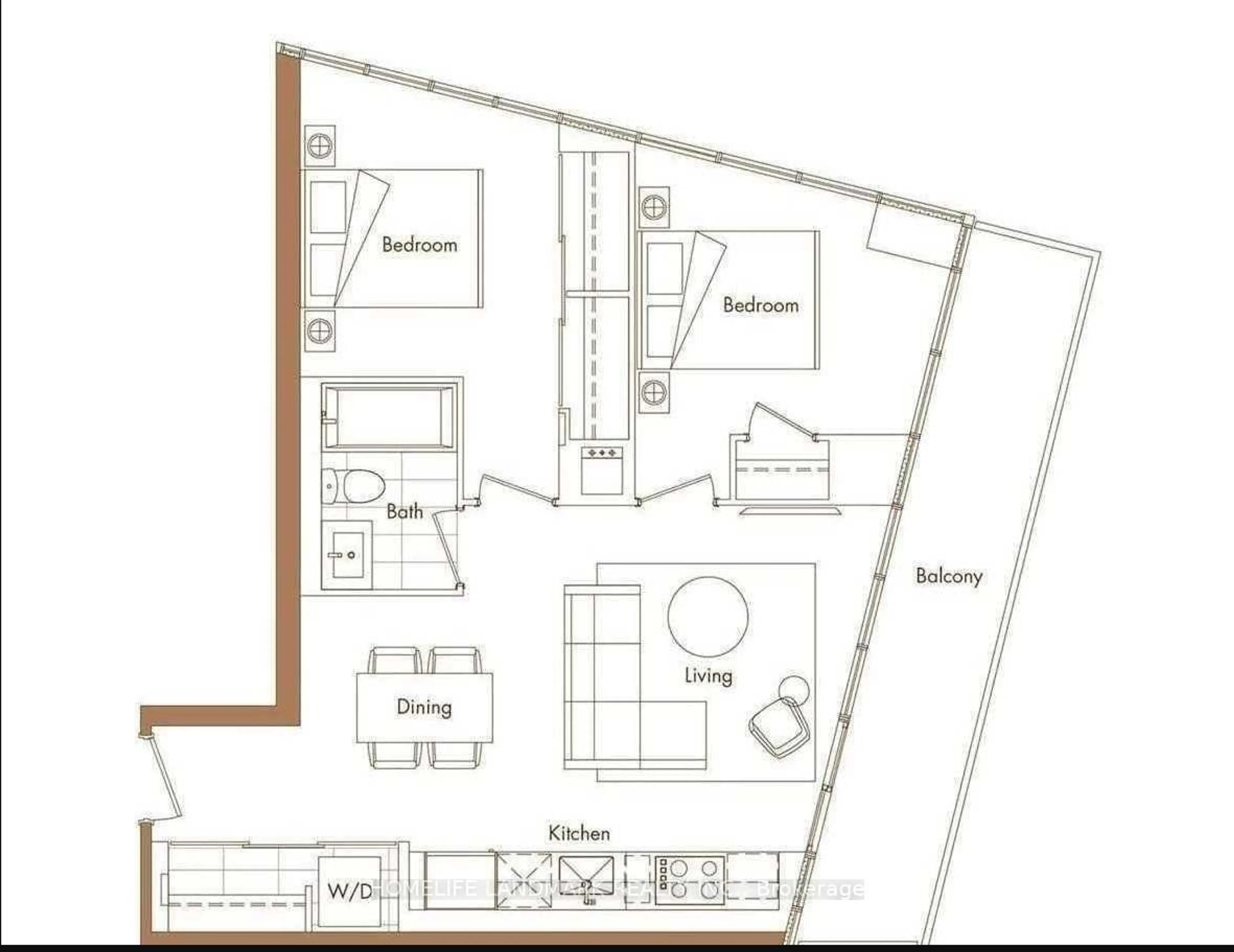 Floor plan for 115 Mcmahon Dr #2805, Toronto Ontario M2K 2X9