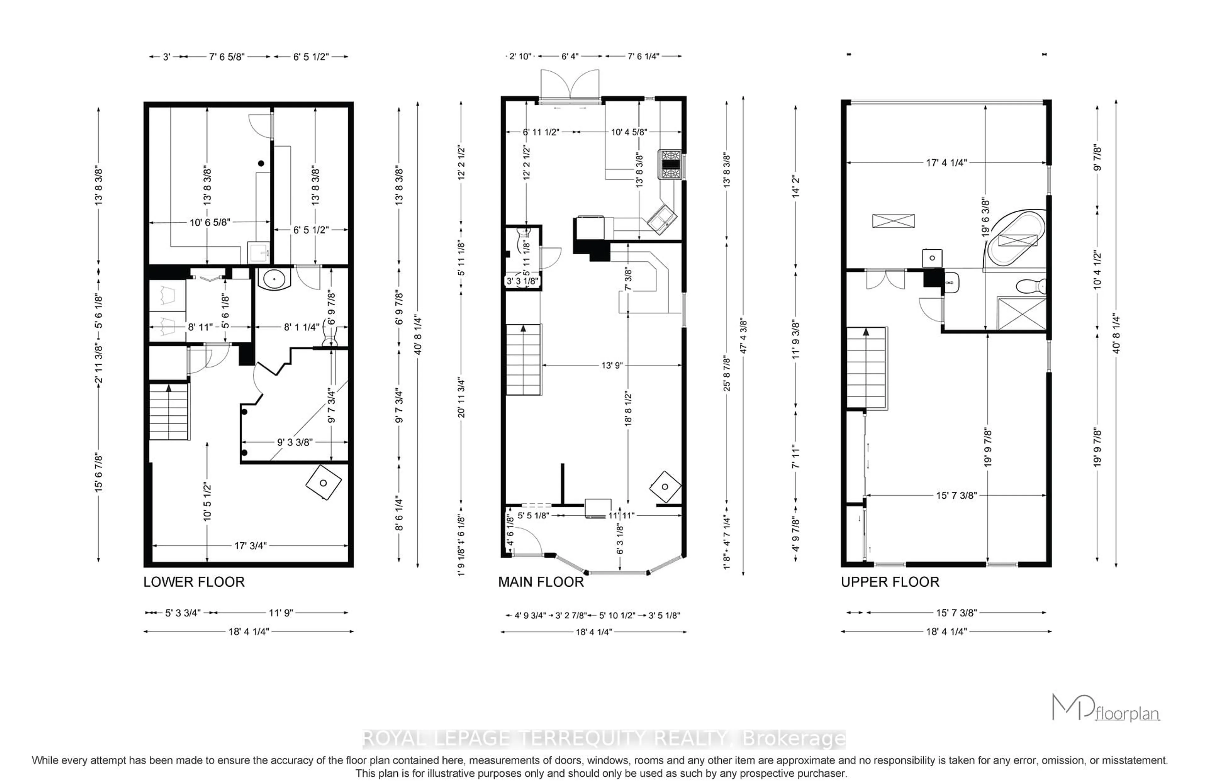 Floor plan for 329 Glen Rd, Toronto Ontario M4W 2X4