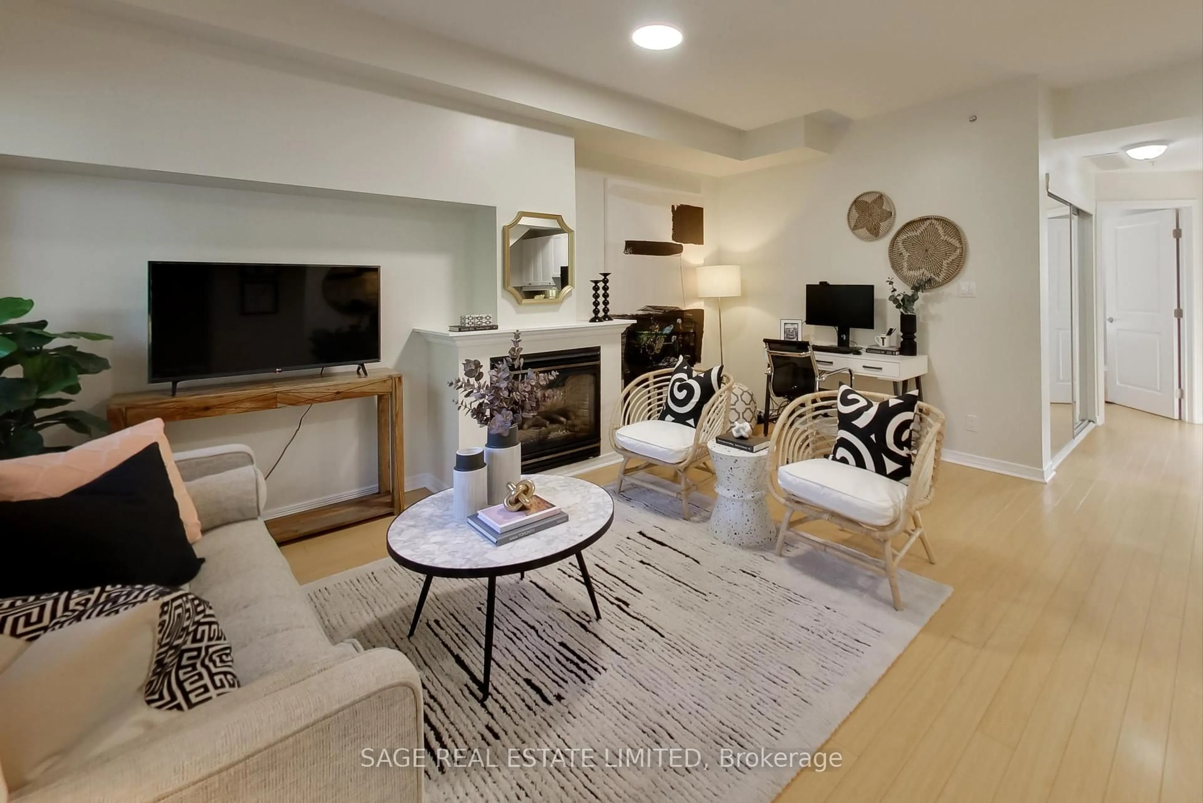 Living room with furniture, unknown for 1785 Eglinton Ave #203, Toronto Ontario M4A 2Y6