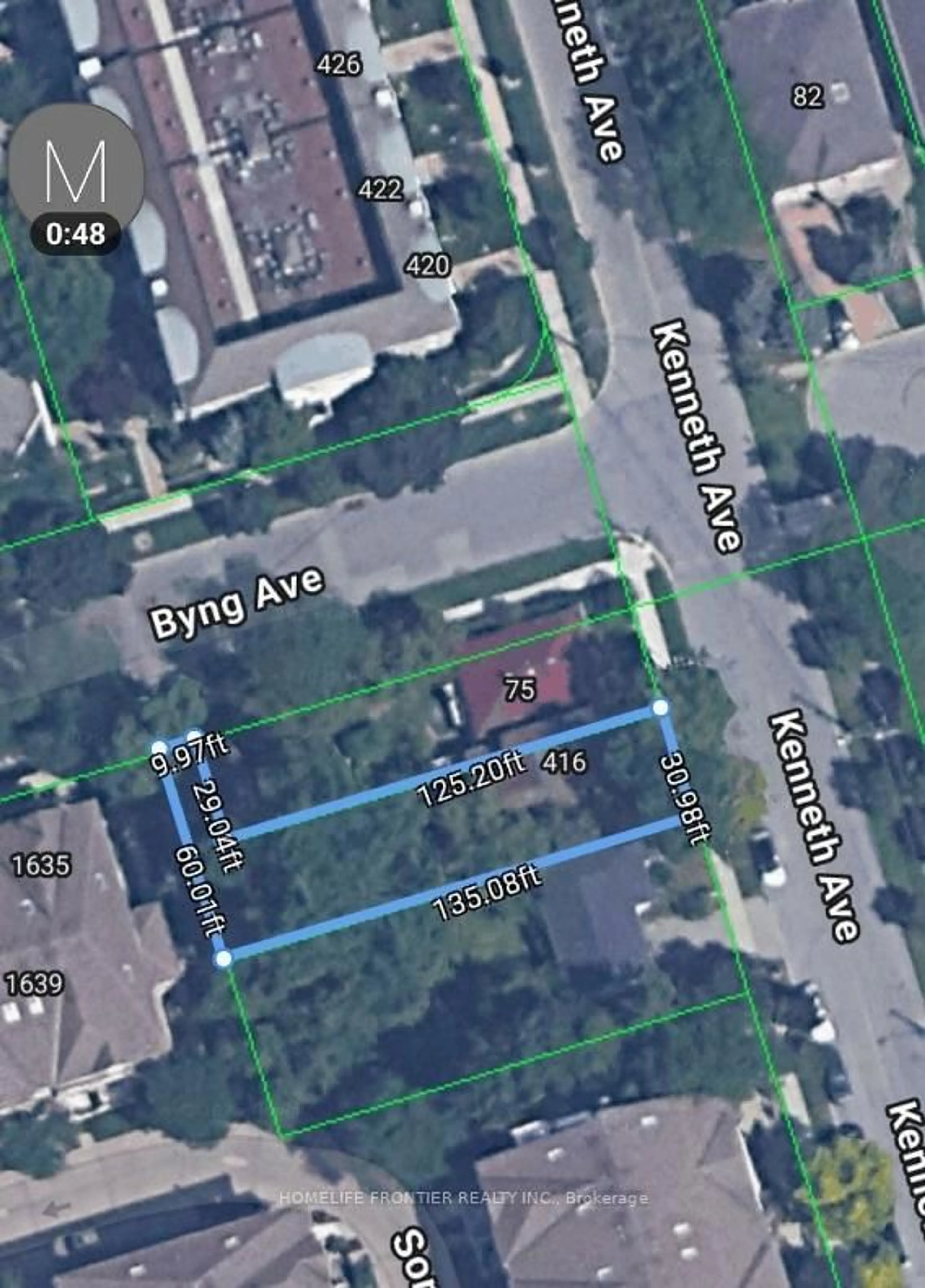 Picture of a map for 416 Kenneth Ave, Toronto Ontario M2N 4W1