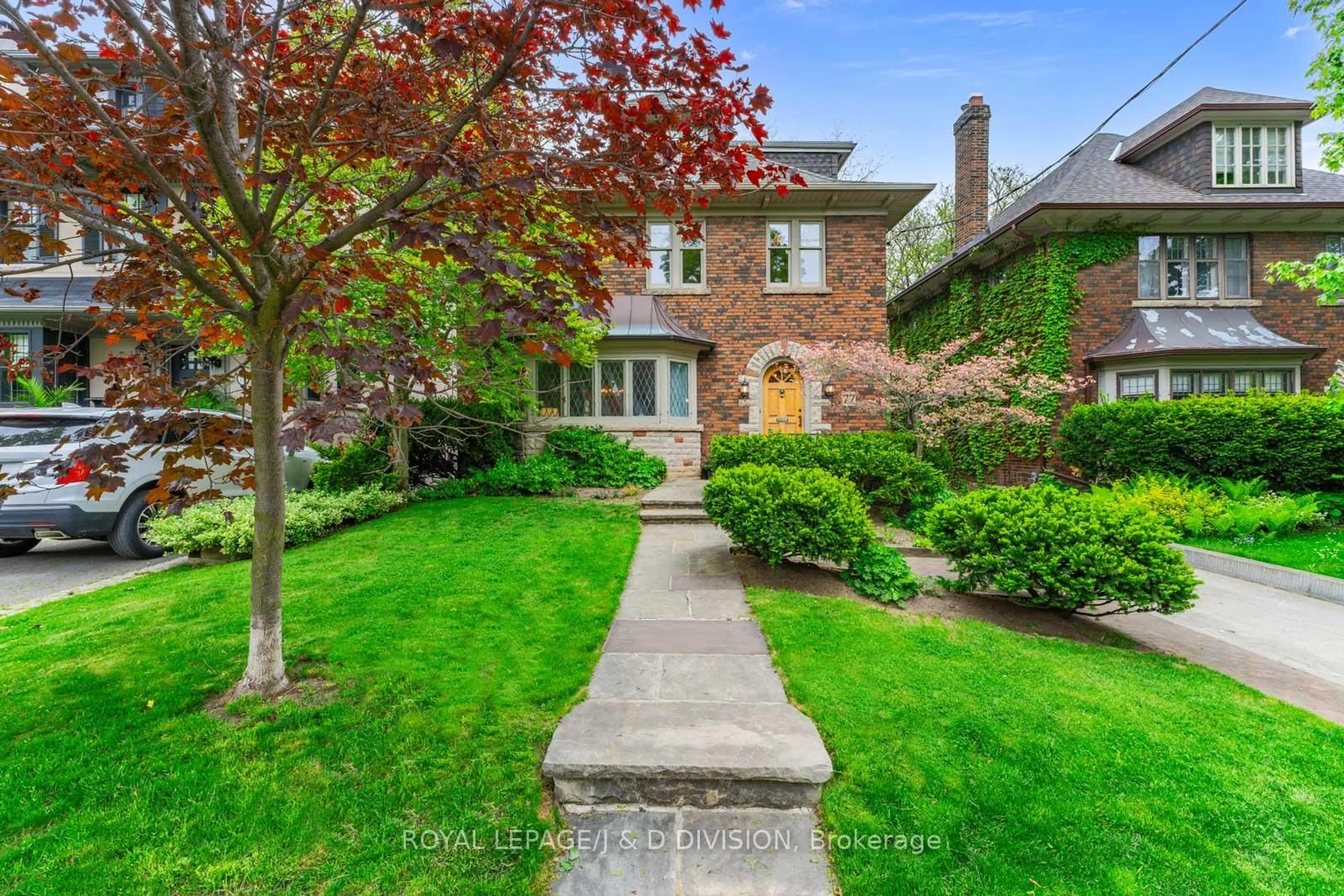Home with brick exterior material, street for 77 Highbourne Rd, Toronto Ontario M5P 2J3