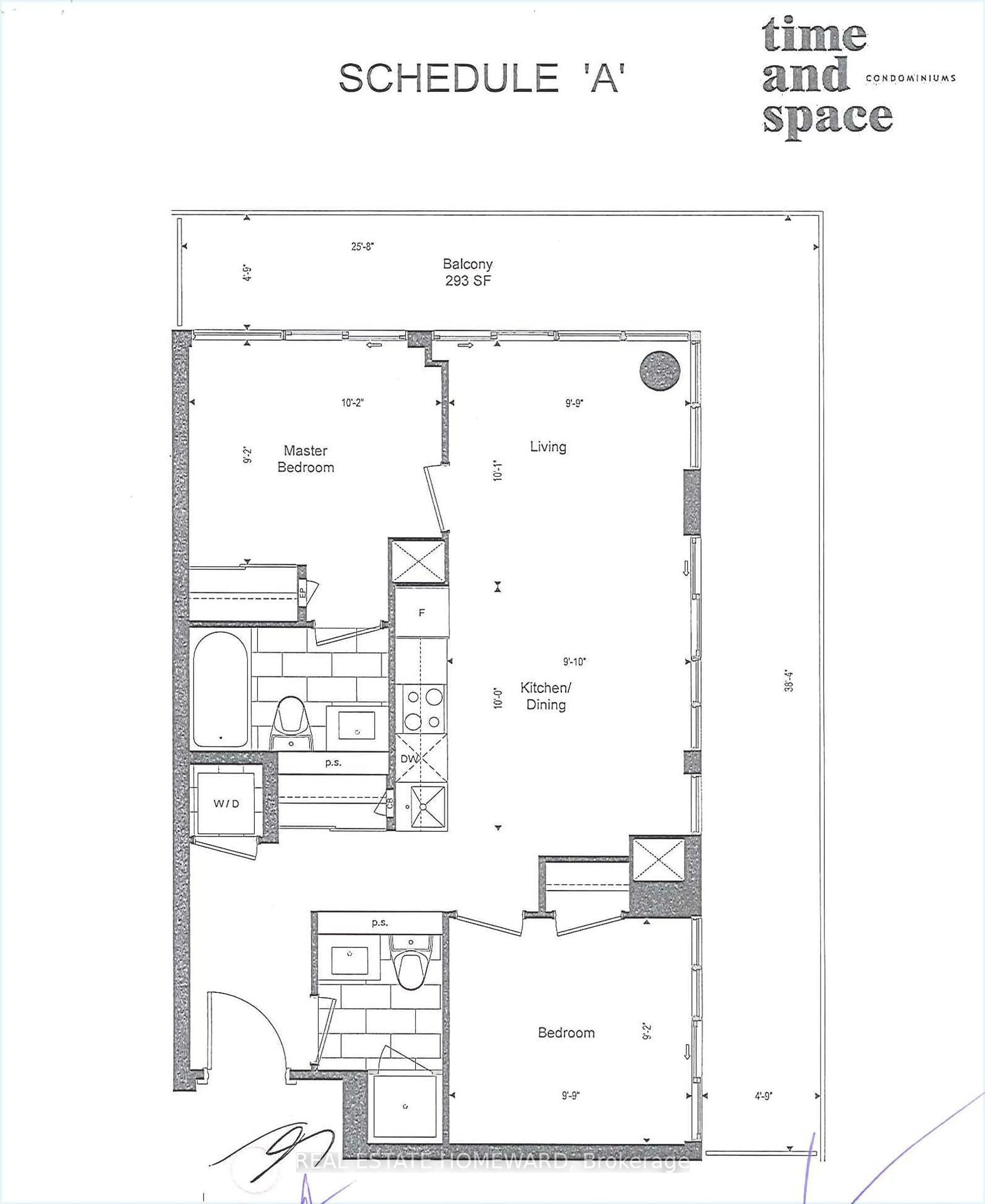 Floor plan for 135 Lower Sherbourne St #2433W, Toronto Ontario M5A 1Y4