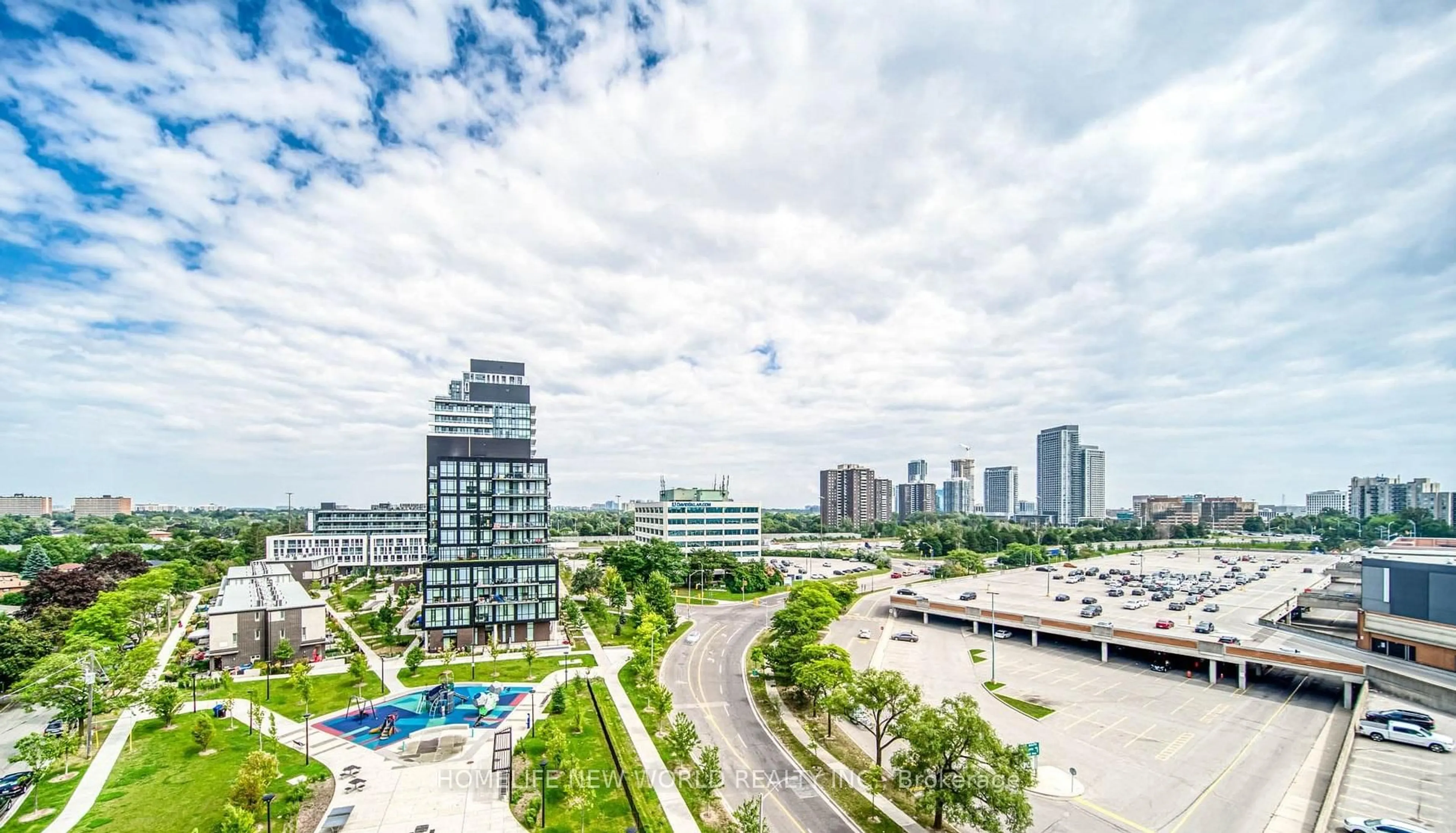 A pic from outside/outdoor area/front of a property/back of a property/a pic from drone, city buildings view from balcony for 150 Fairview Mall Dr #1211, Toronto Ontario M2J 0E7