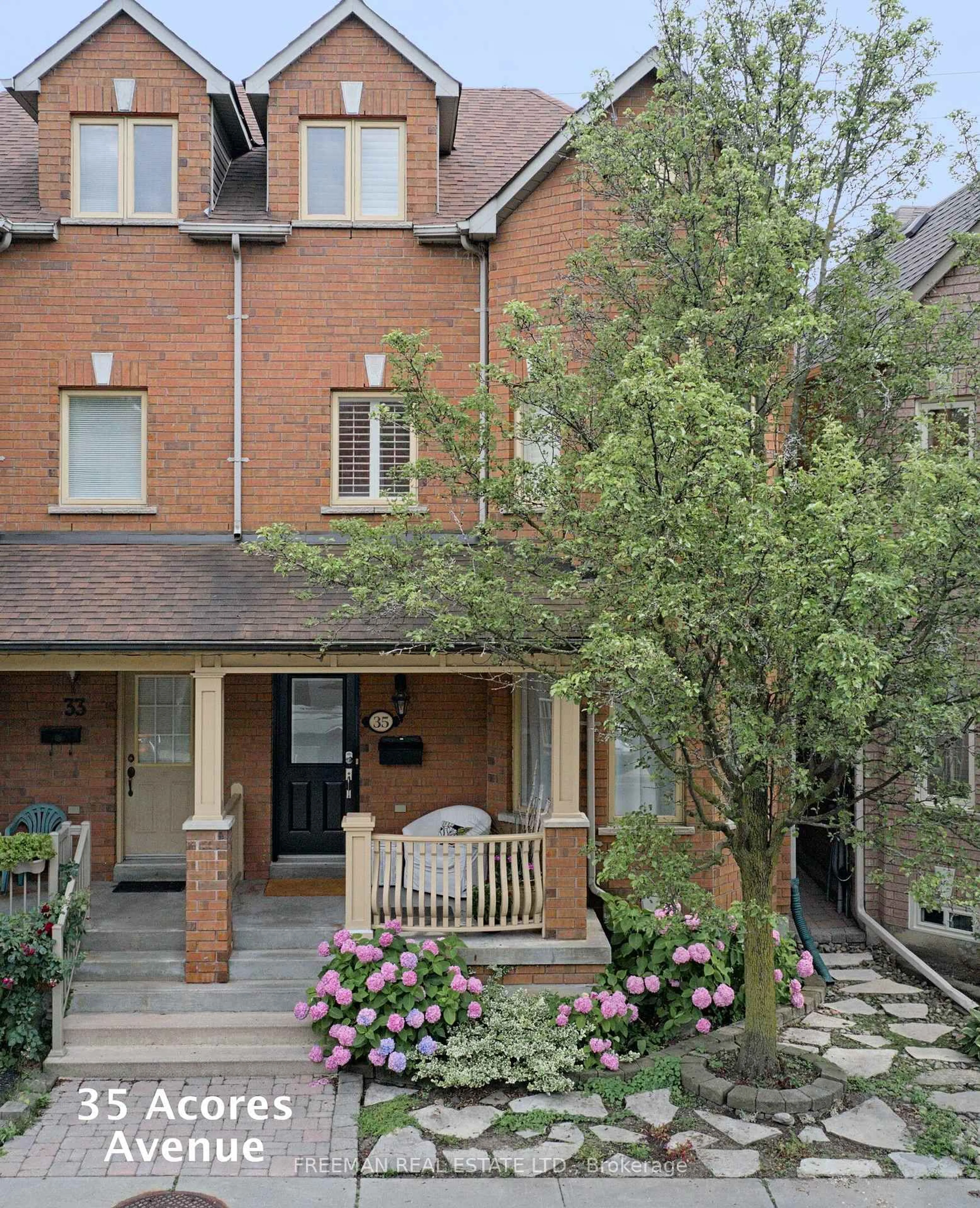 Home with brick exterior material, street for 35 Acores Ave, Toronto Ontario M6G 4B4