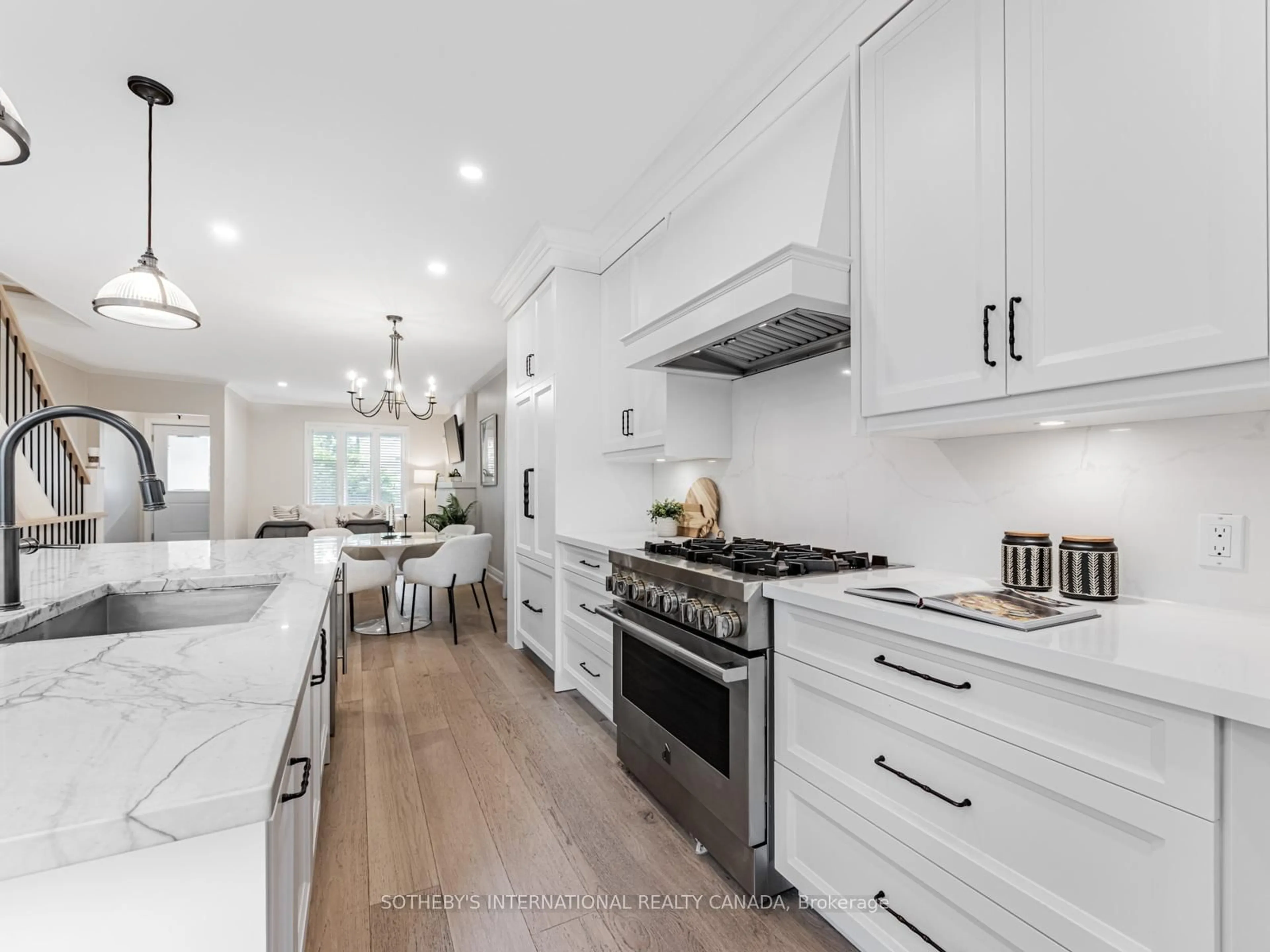 Open concept kitchen, ceramic/tile floor for 300 Forman Ave, Toronto Ontario M4S 2S7