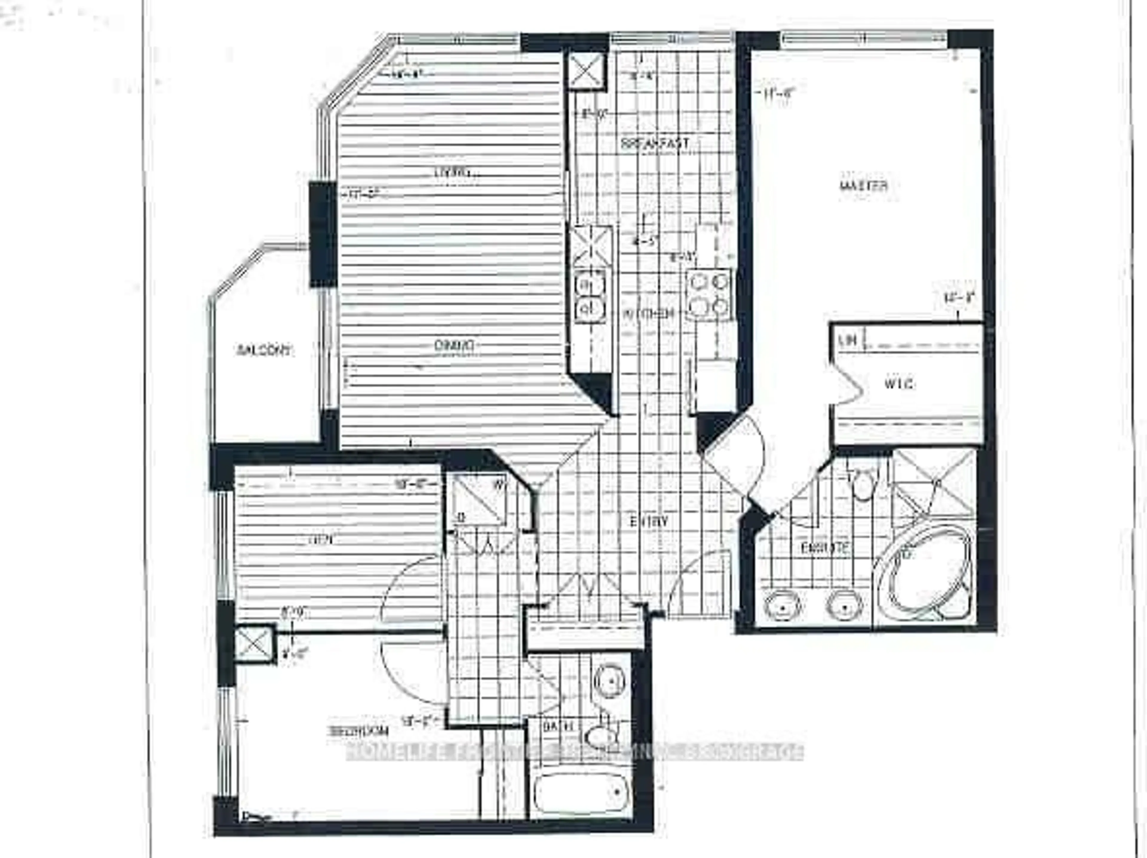 Floor plan for 80 Harrison Garden Blvd #917, Toronto Ontario M2N 7E3