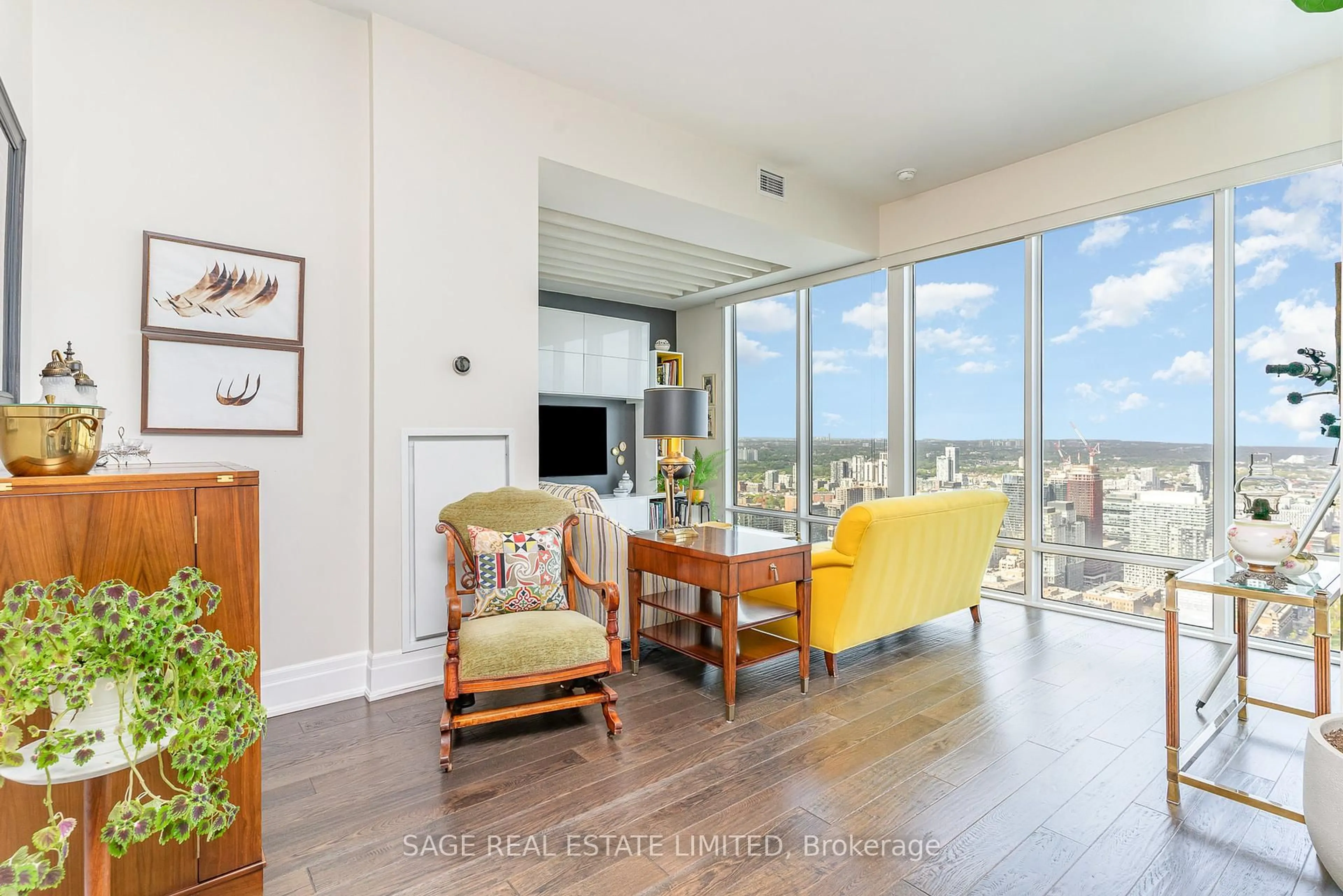 Living room with furniture, unknown for 8 The Esplanade #5408, Toronto Ontario M5E 0A6