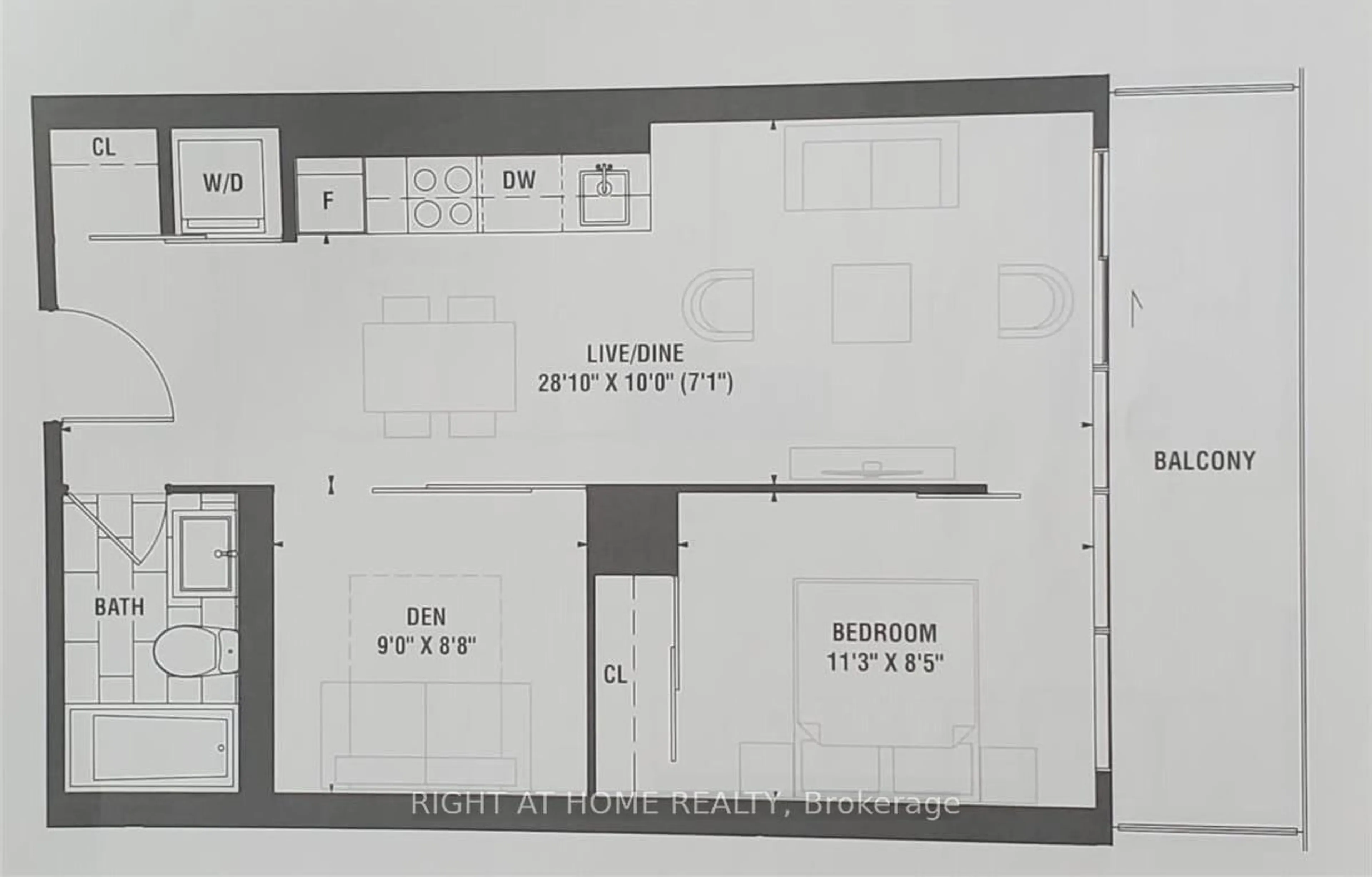 Floor plan for 15 Queens Quay #403, Toronto Ontario M5E 0C5