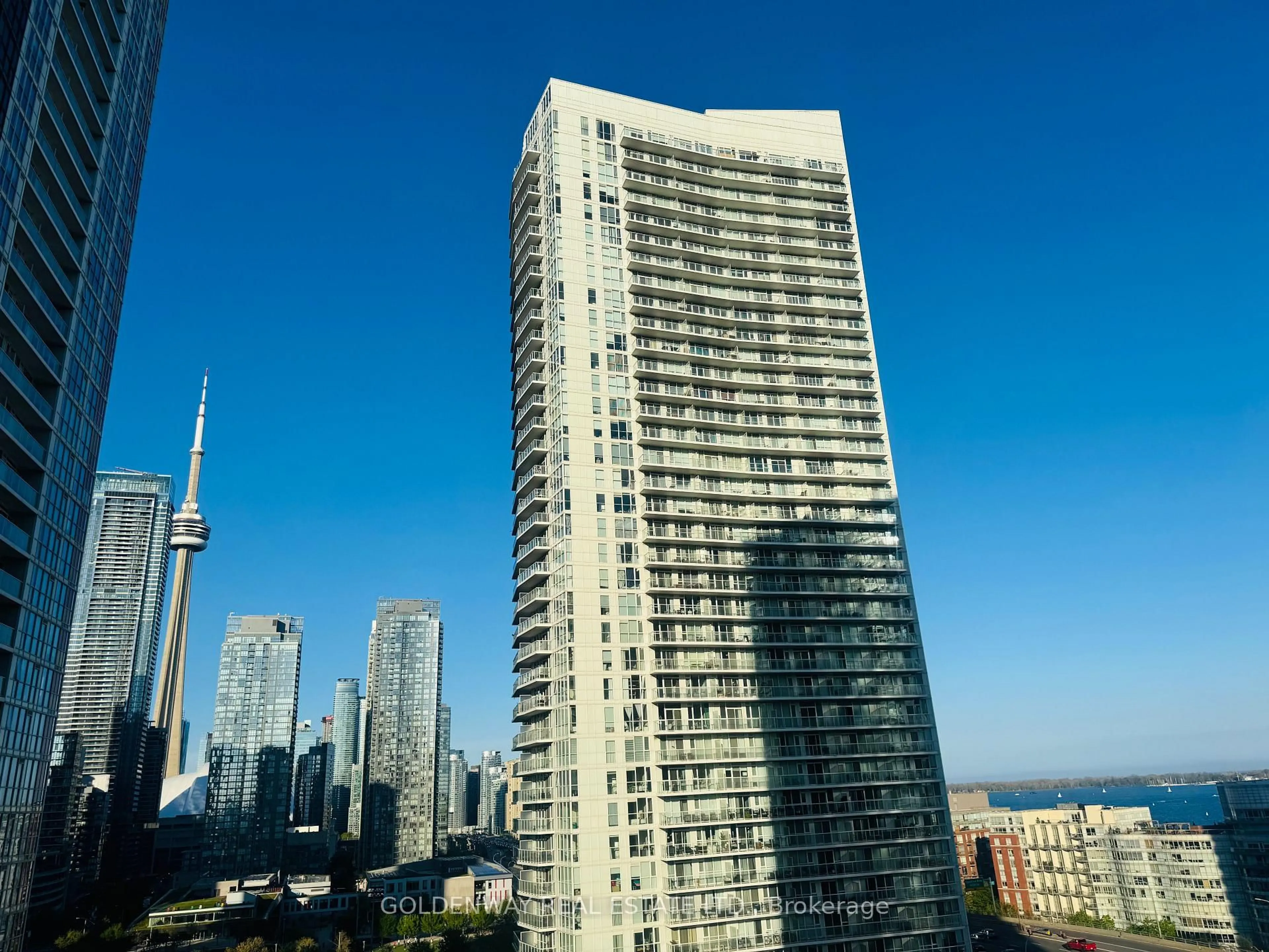 Balcony in the apartment, city buildings view from balcony for 70 Queens Wharf Rd #1609, Toronto Ontario M5V 0J2