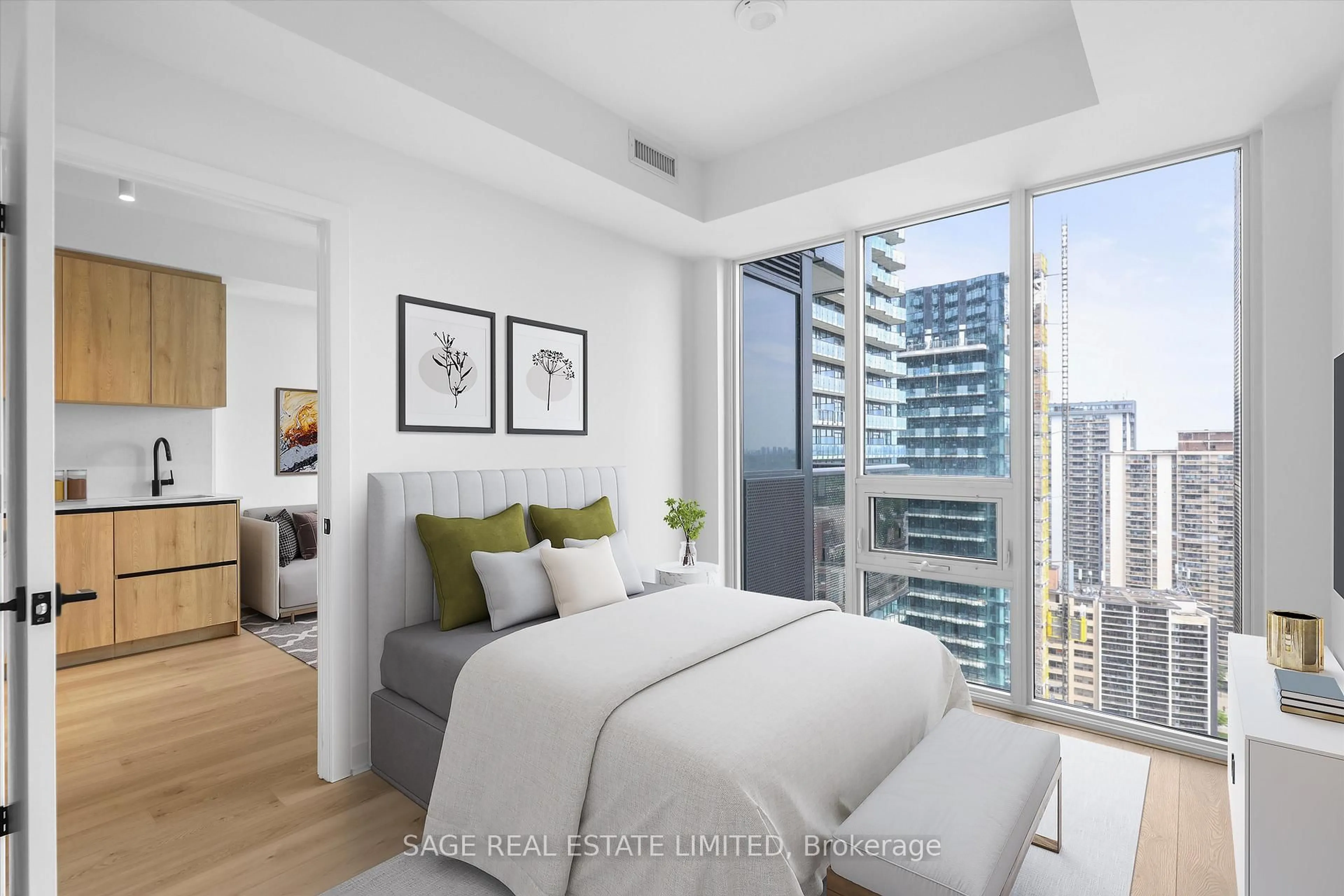 Bedroom with bed, unknown for 117 Broadway Ave #2208, Toronto Ontario M4P 1V3