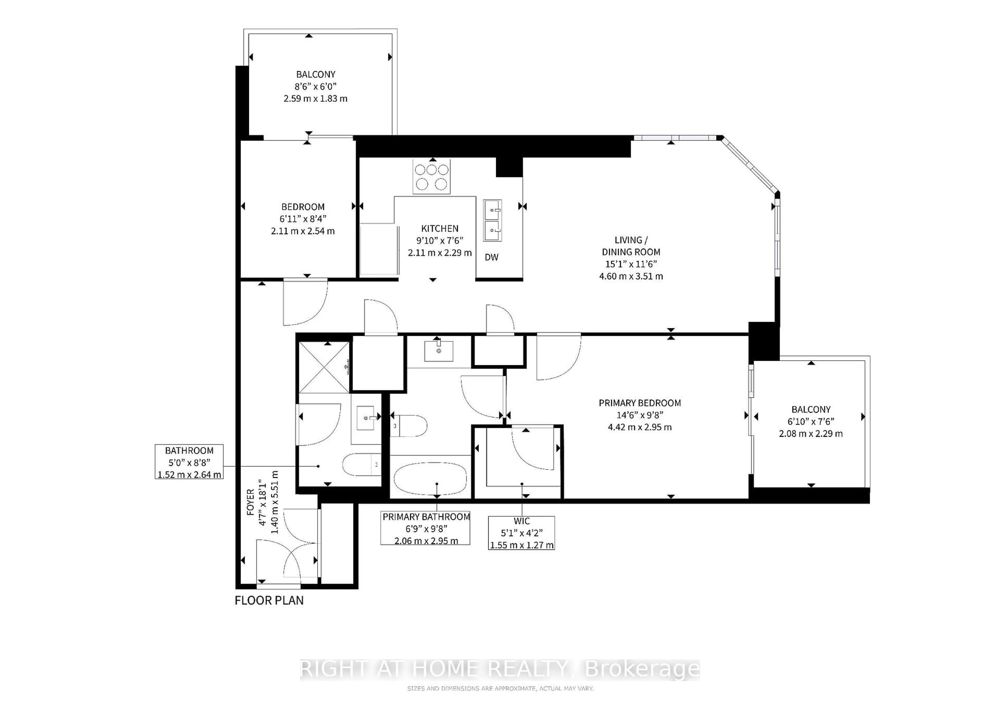 Floor plan for 23 Rean Dr #701, Toronto Ontario M2K 0A5