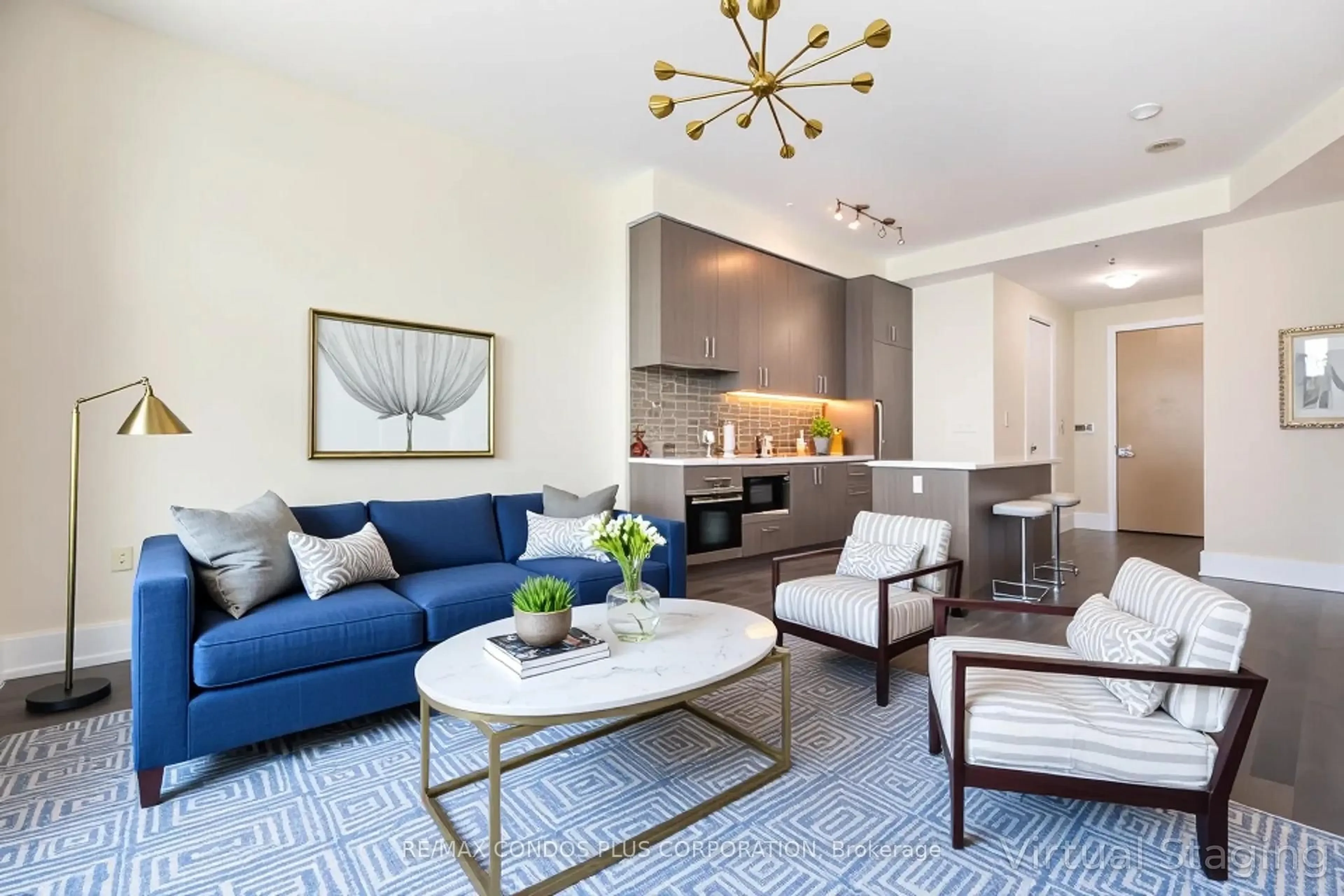 Living room with furniture, unknown for 39 Queens Quay #533, Toronto Ontario M5E 0A5
