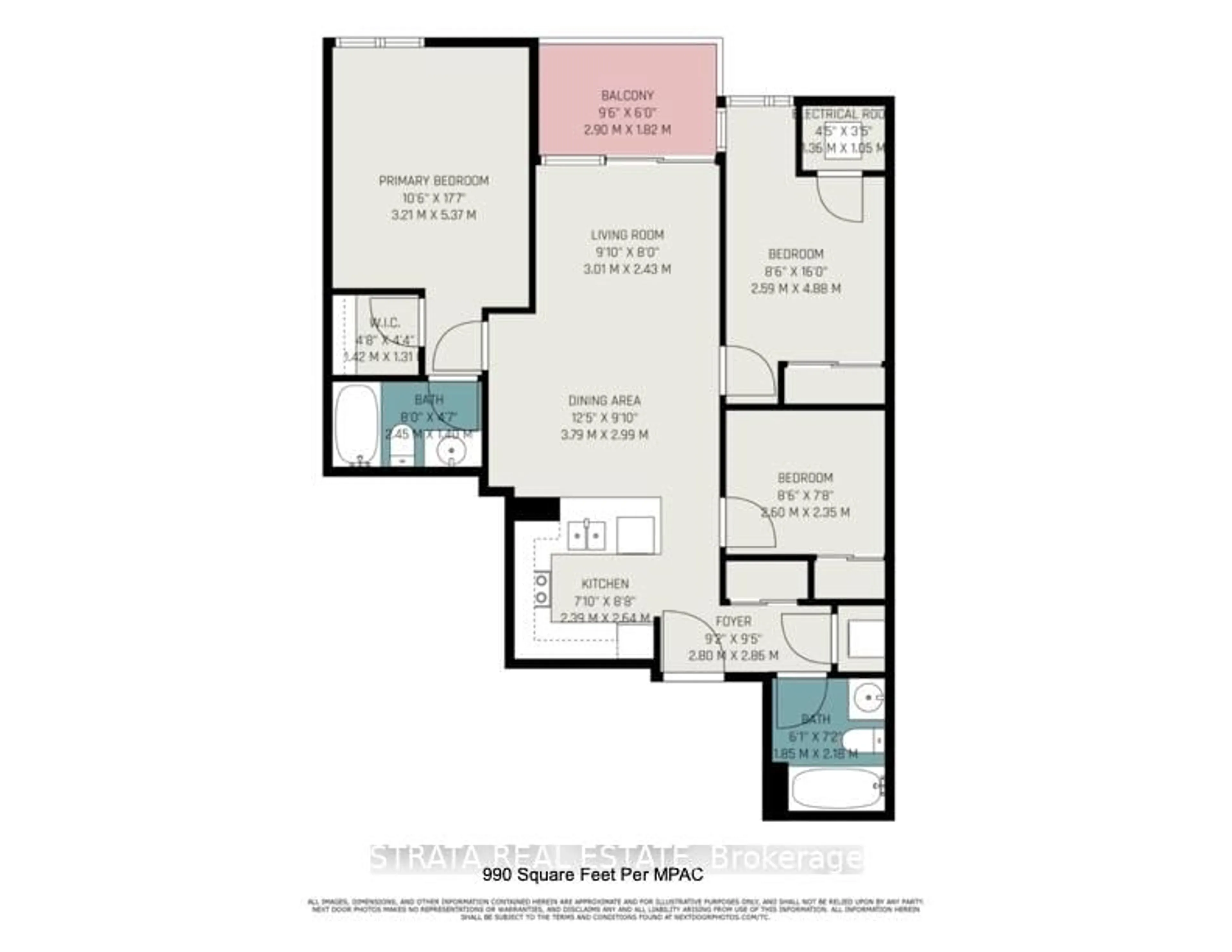 Floor plan for 4978 Yonge St #1503, Toronto Ontario M2N 7G8