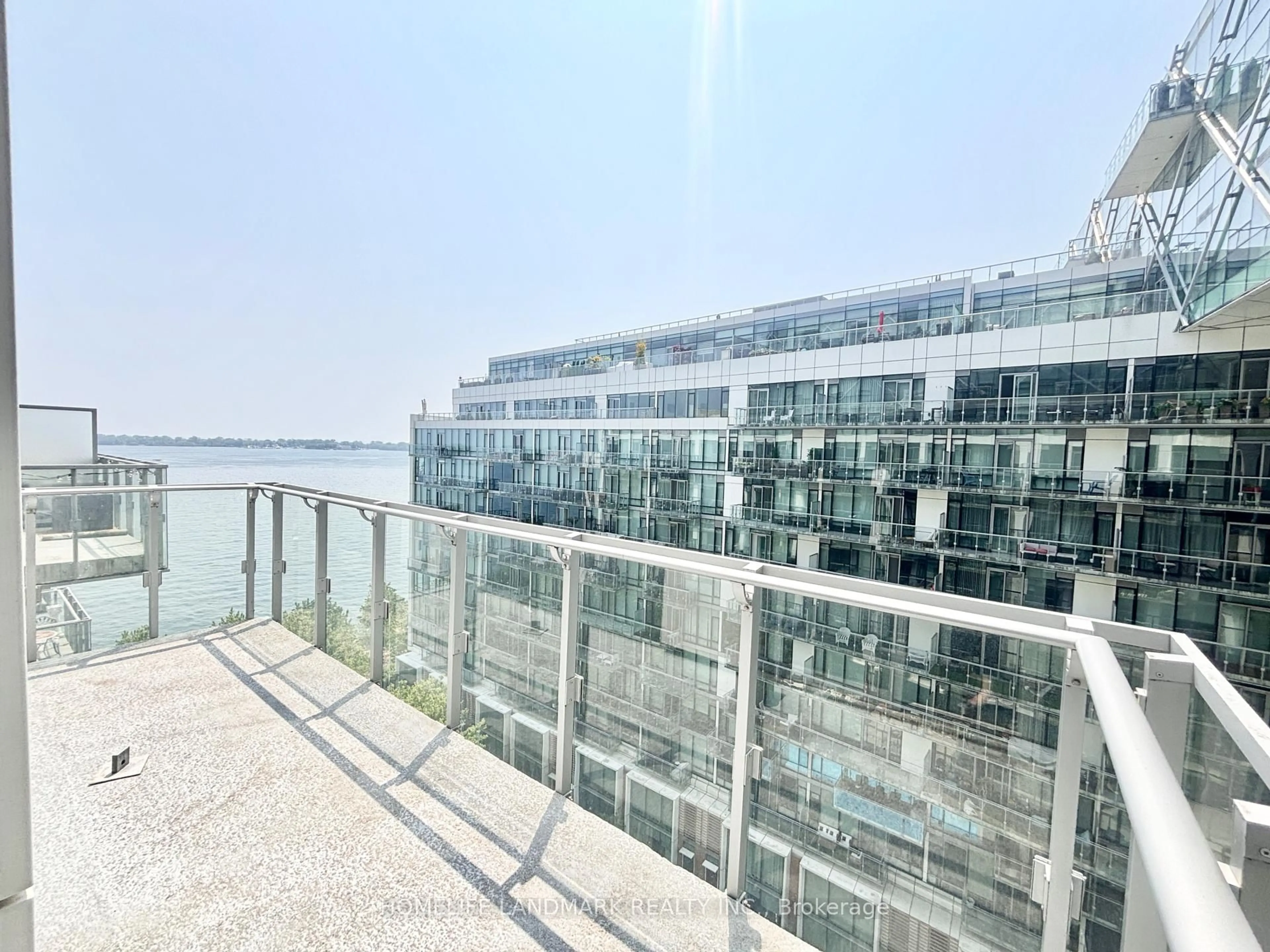 Balcony in the apartment, water/lake/river/ocean view for 39 Queens Quay #1029, Toronto Ontario M5E 0A5
