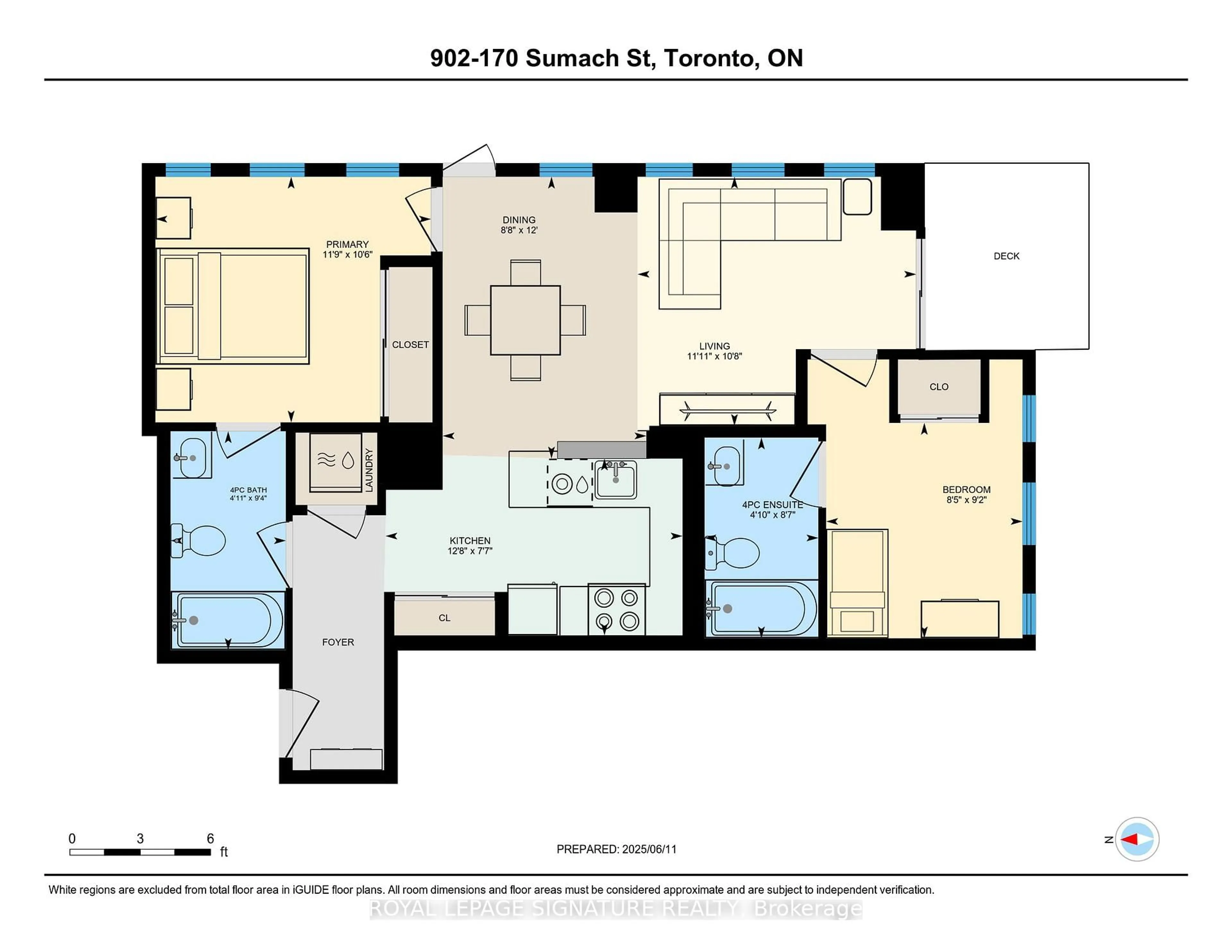 Floor plan for 170 Sumach St #902, Toronto Ontario M5A 0C3