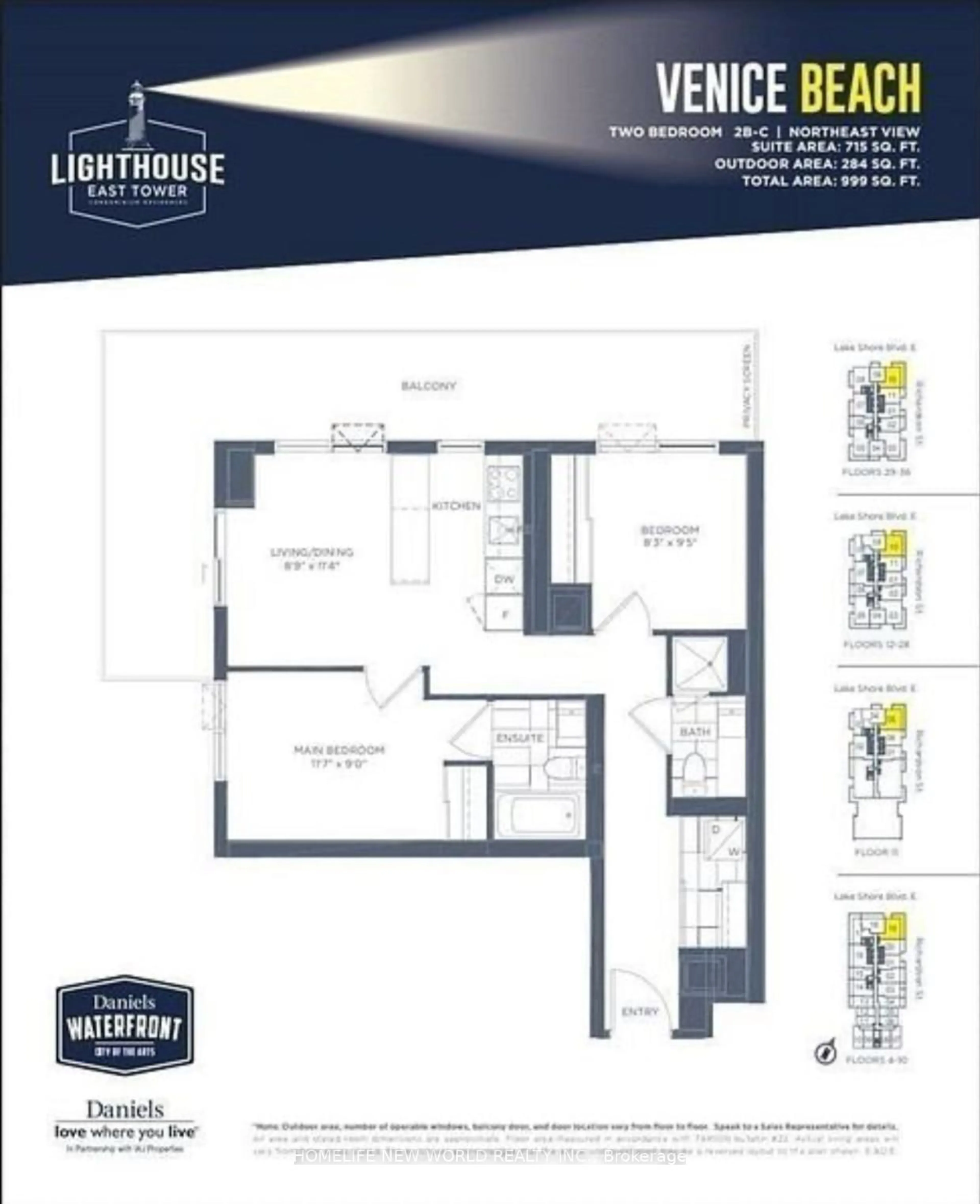 Floor plan for 20 Richardson St #1810, Toronto Ontario M5A 0S6