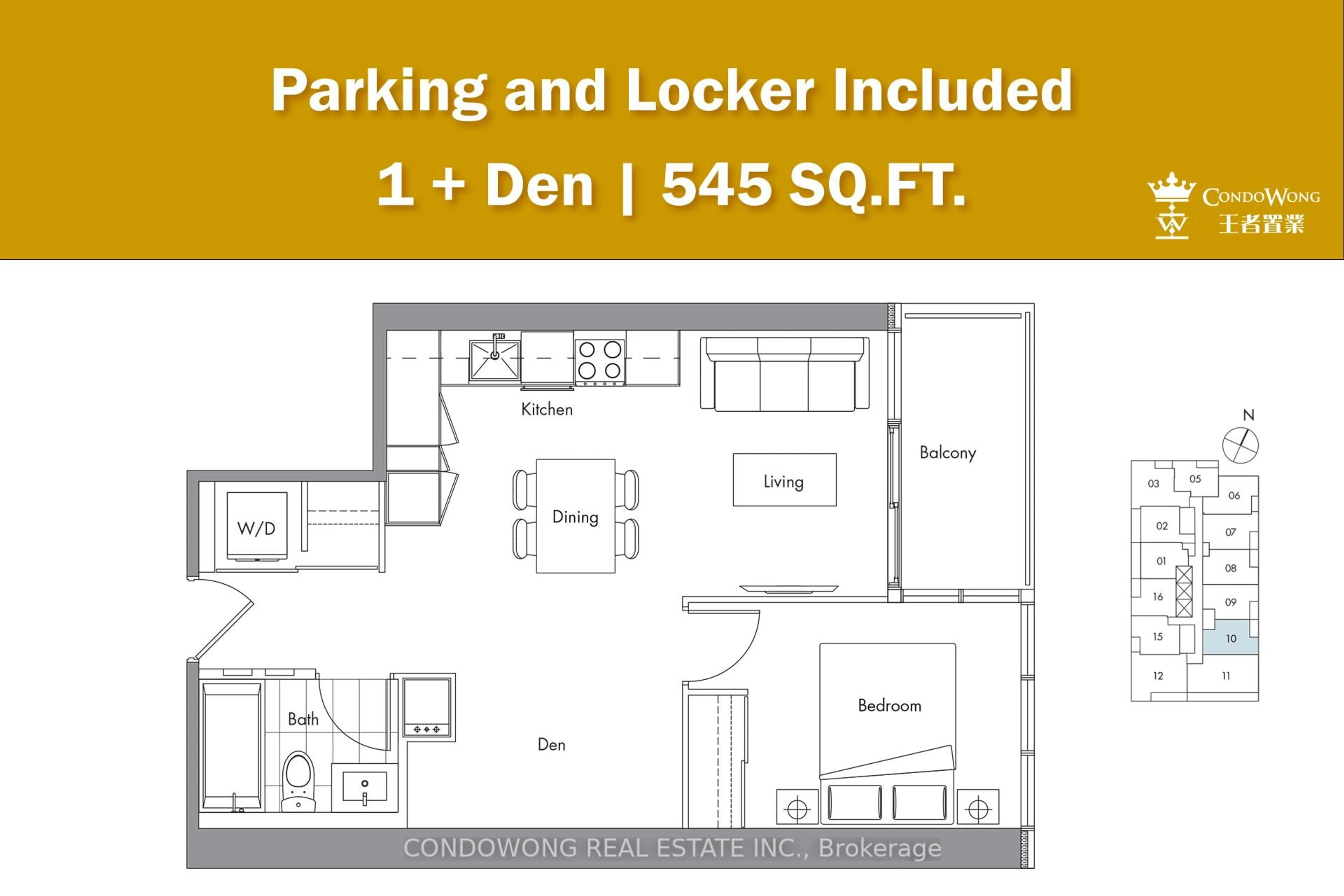 Floor plan for 19 Bathurst St #1010, Toronto Ontario M5V 0N2