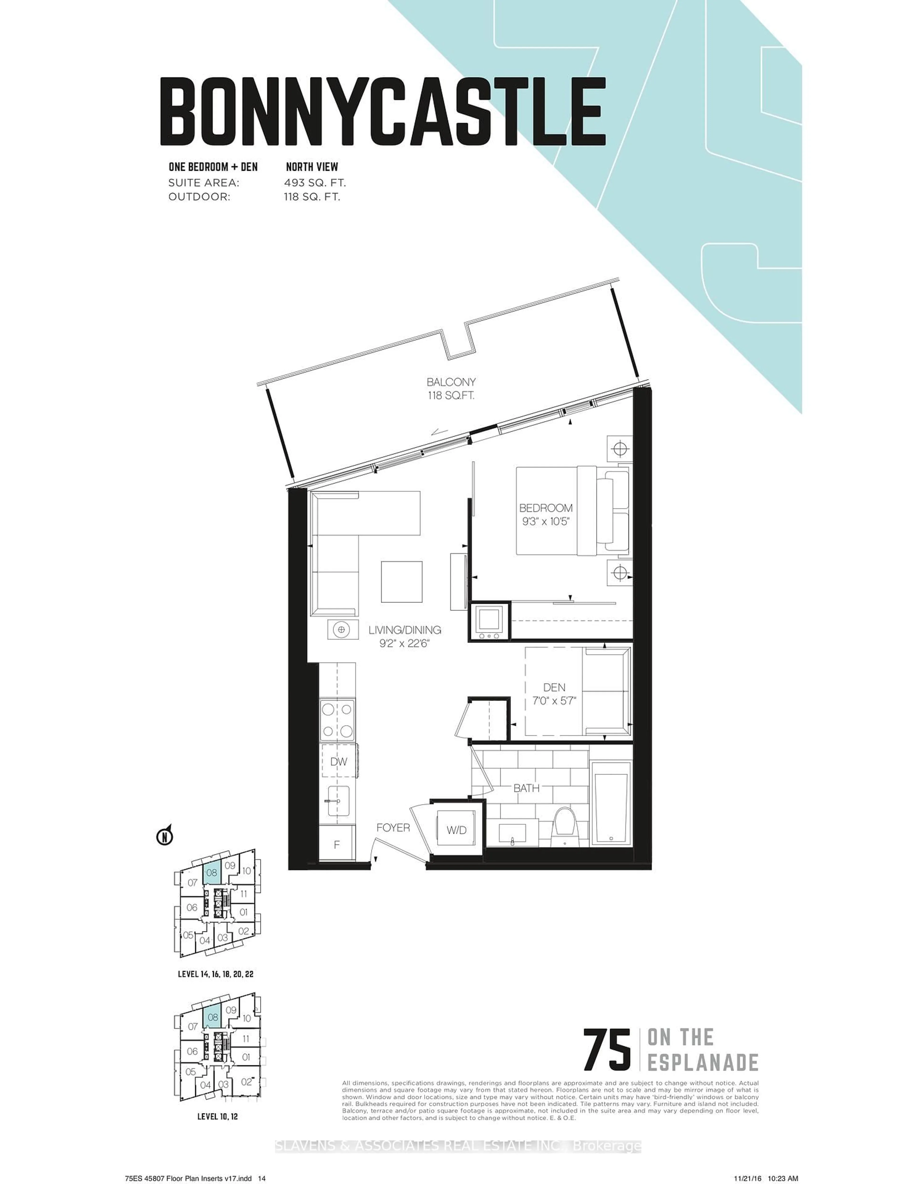 Floor plan for 2A Church St #1208, Toronto Ontario M5E 0E1