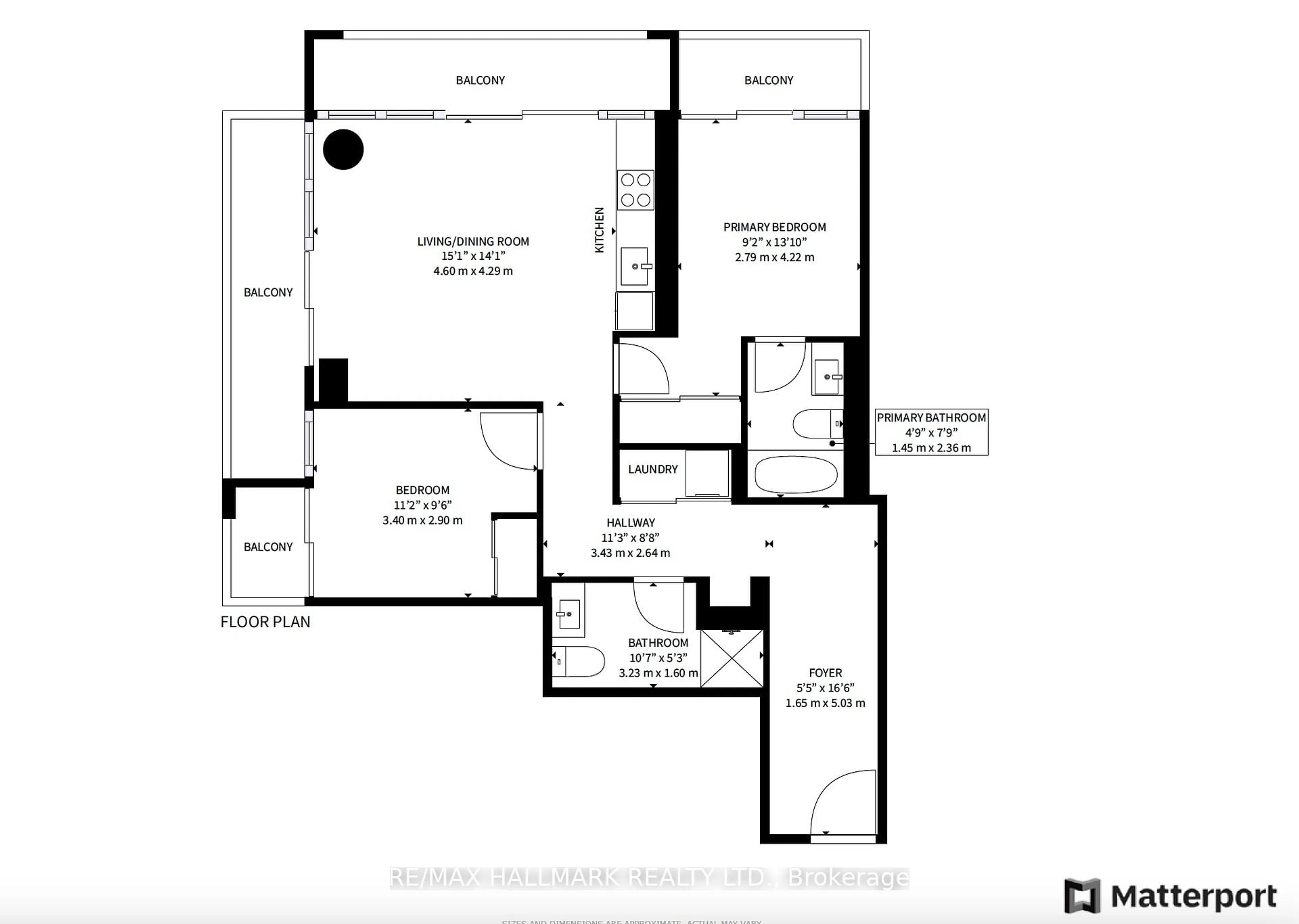 Floor plan for 5 Soudan Ave #807, Toronto Ontario M4S 0B1