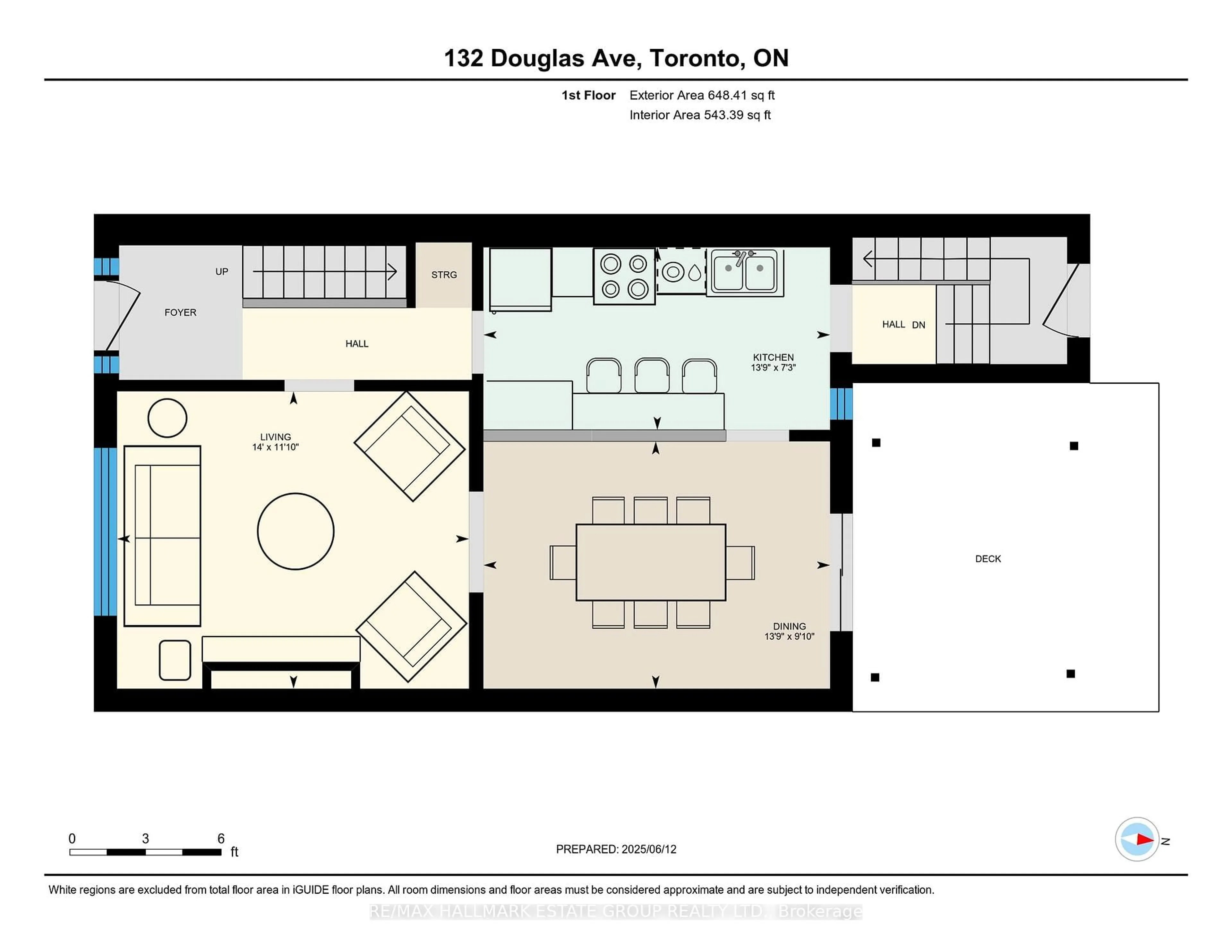 Floor plan for 132 Douglas Ave, Toronto Ontario M5M 1G6