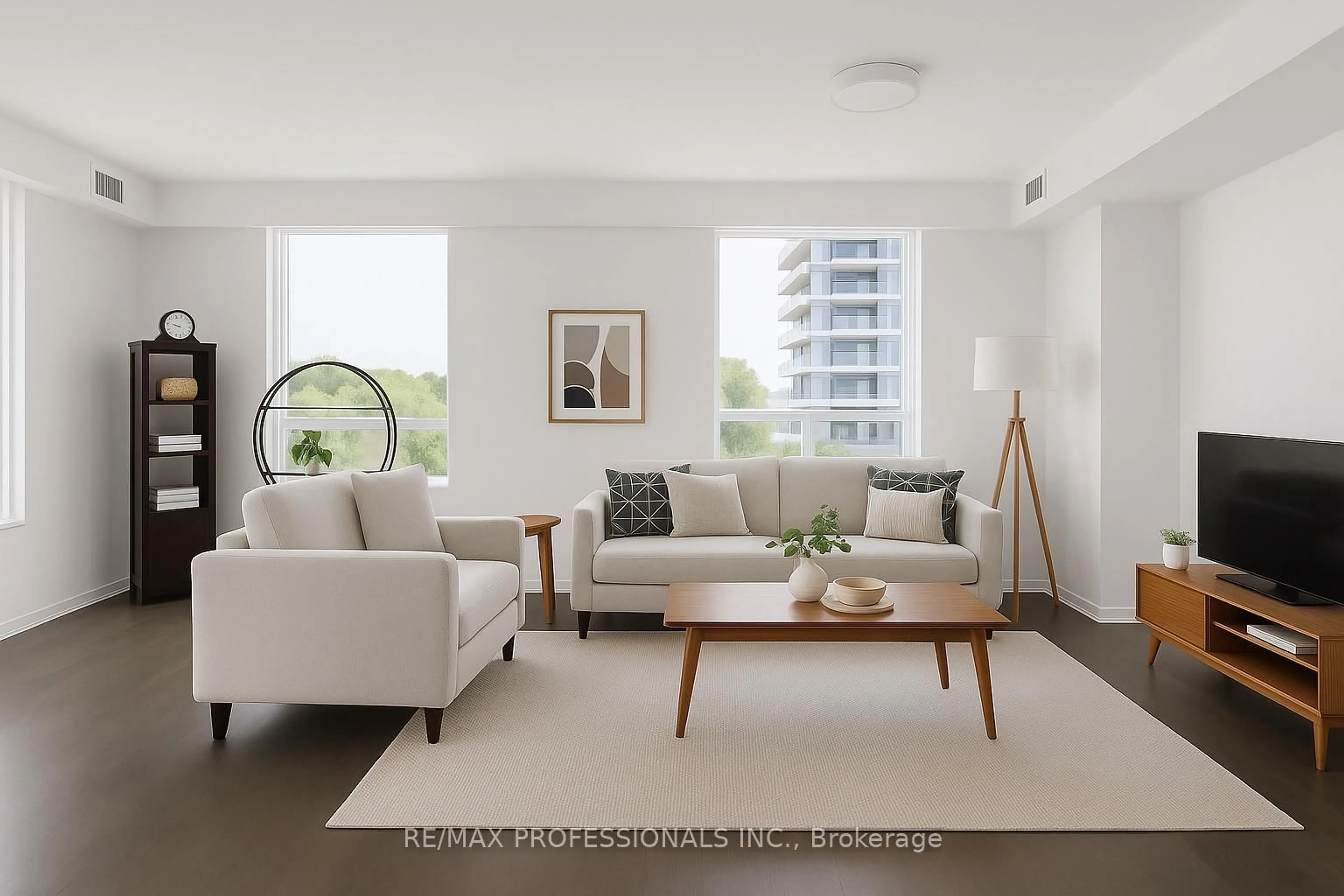 Living room with furniture, unknown for 30 Inn On The Park Dr #320, Toronto Ontario M3C 0P7