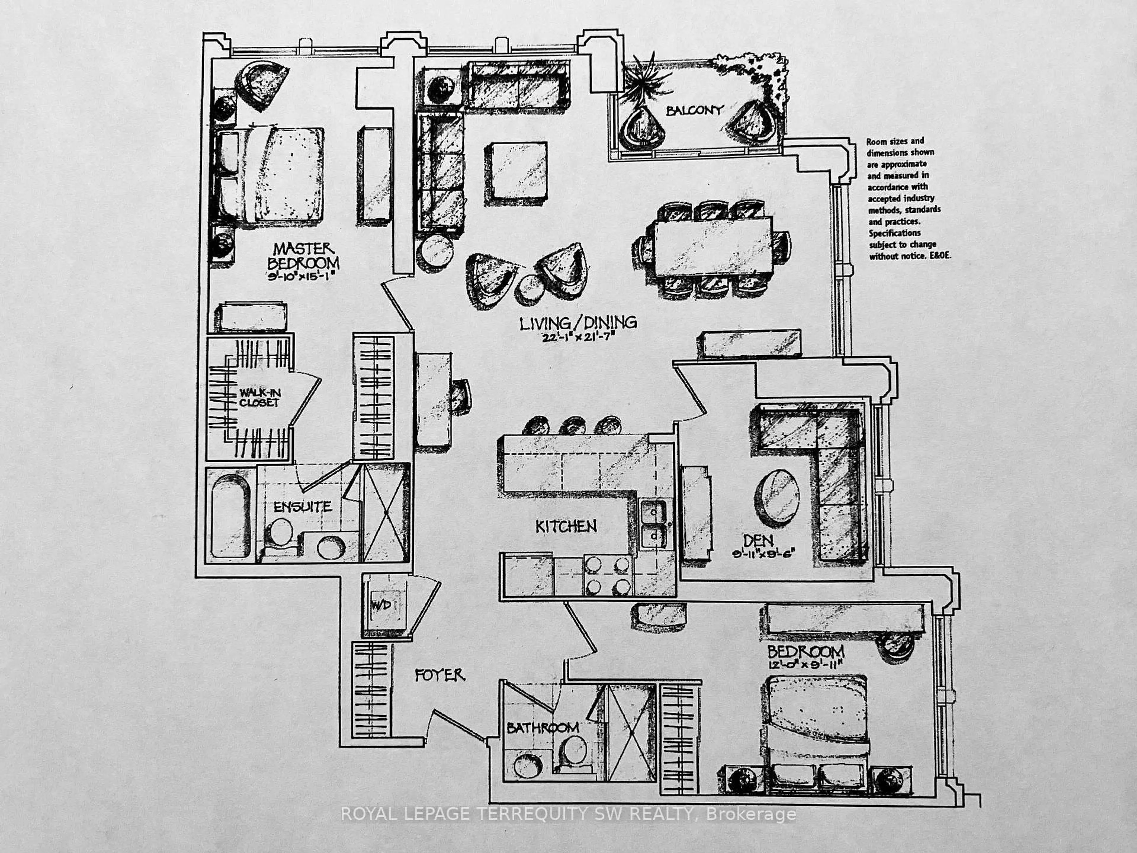 Floor plan for 628 Fleet St #3201, Toronto Ontario M5V 1A8