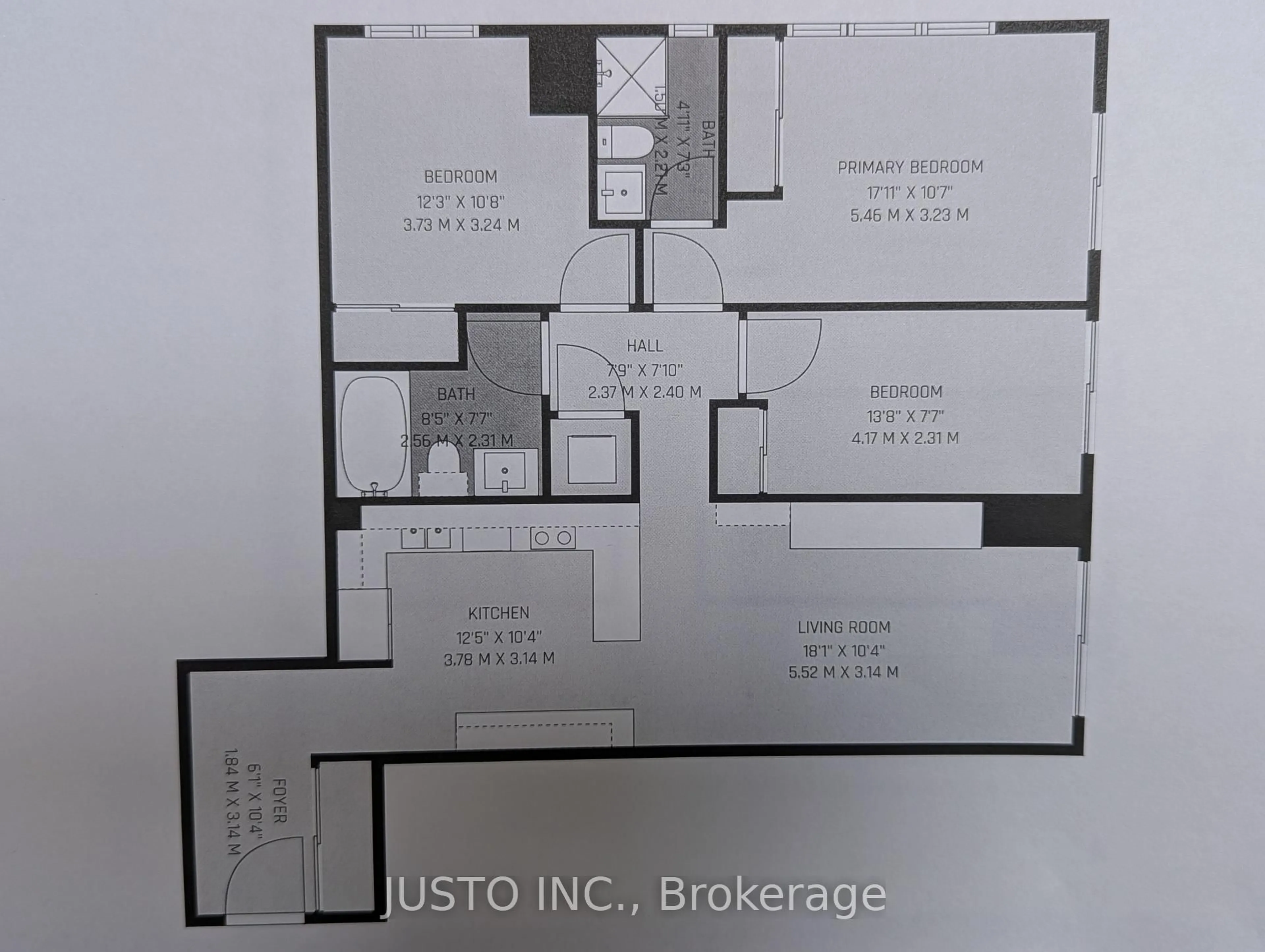 Floor plan for 565 Wilson Ave #W604, Toronto Ontario M3H 0C6