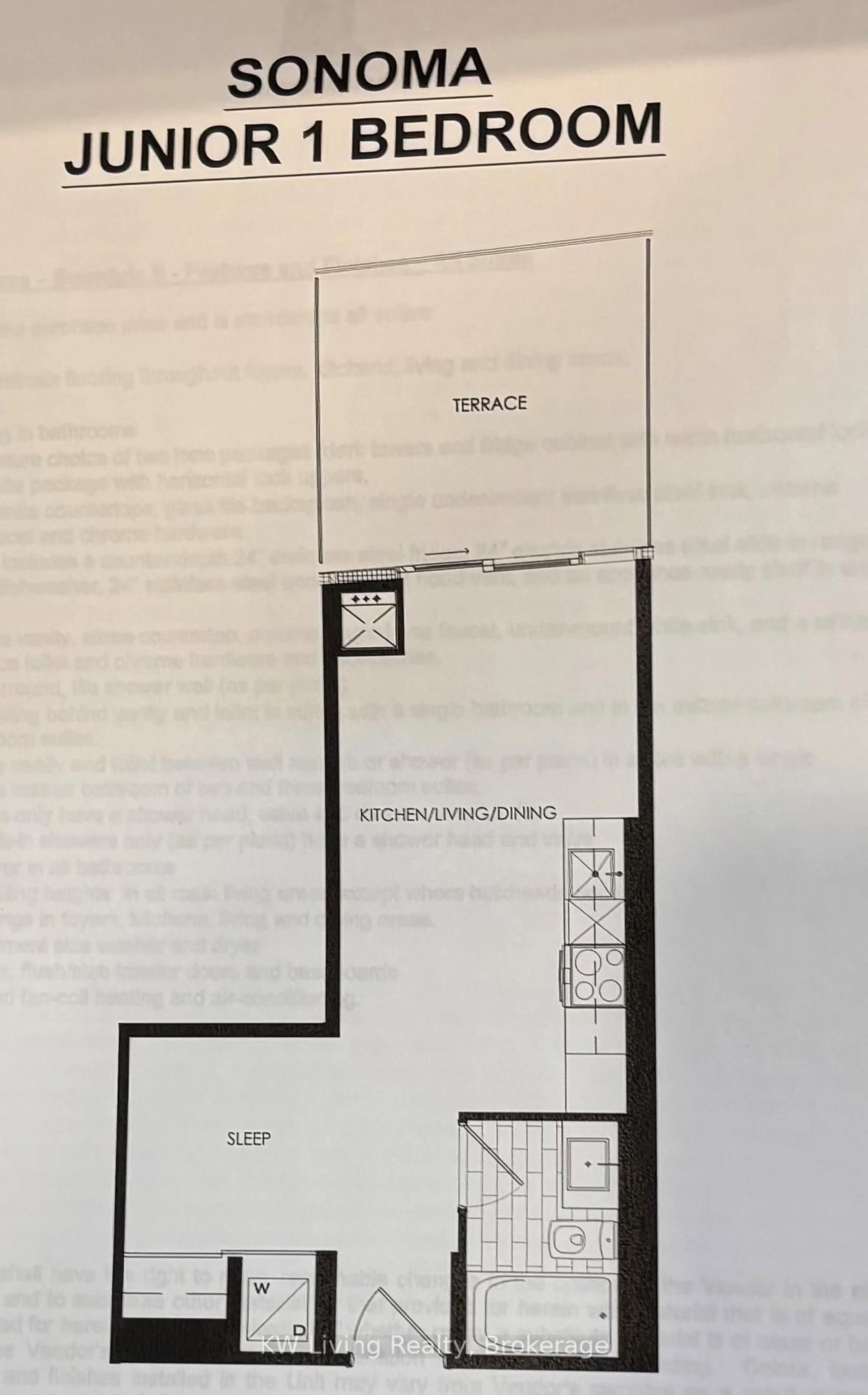 Floor plan for 120 Varna Dr #307, Toronto Ontario M6A 0B3