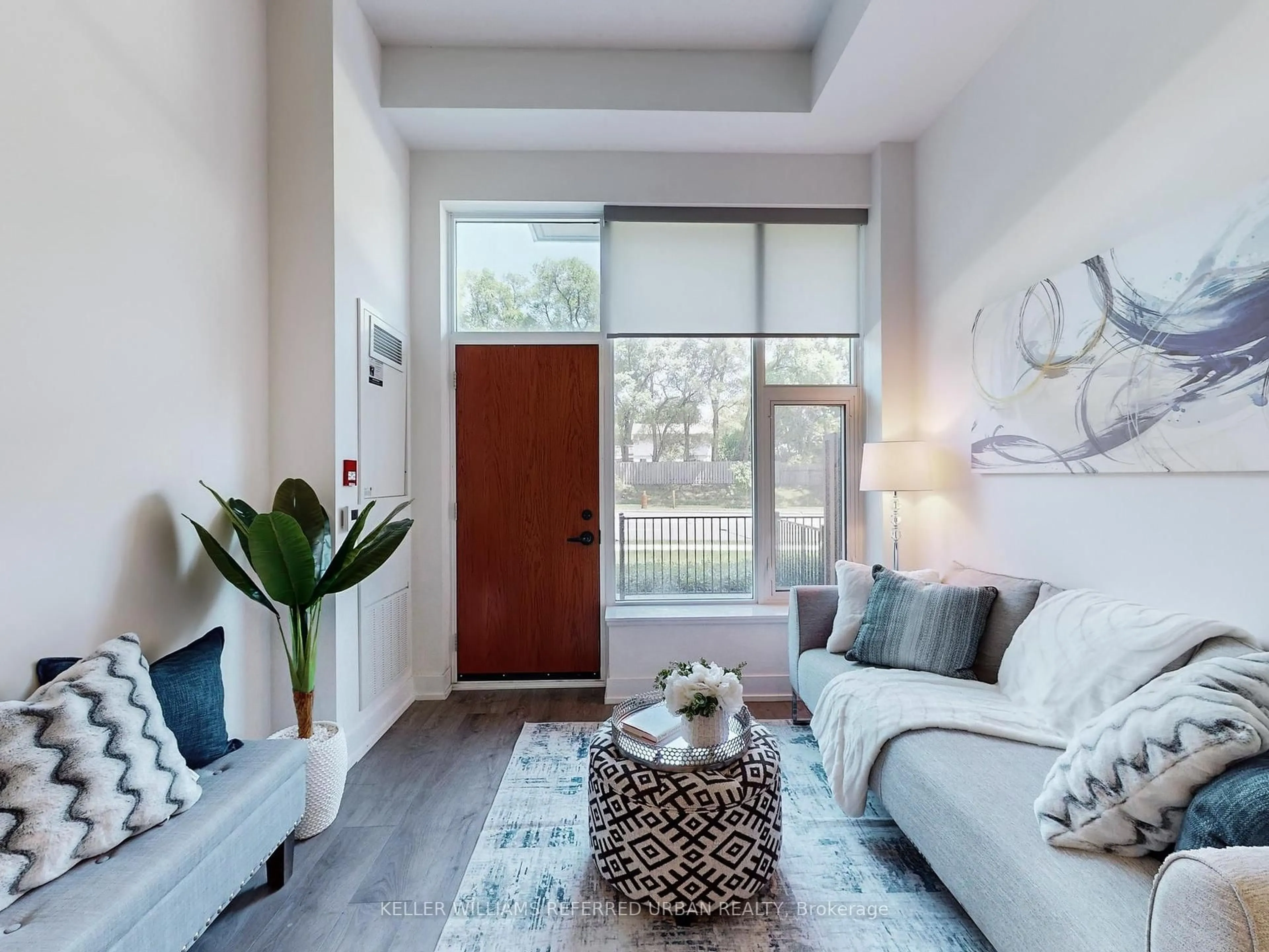 Living room with furniture, unknown for 25 Arda Grado Way #239, Toronto Ontario M2J 0H6