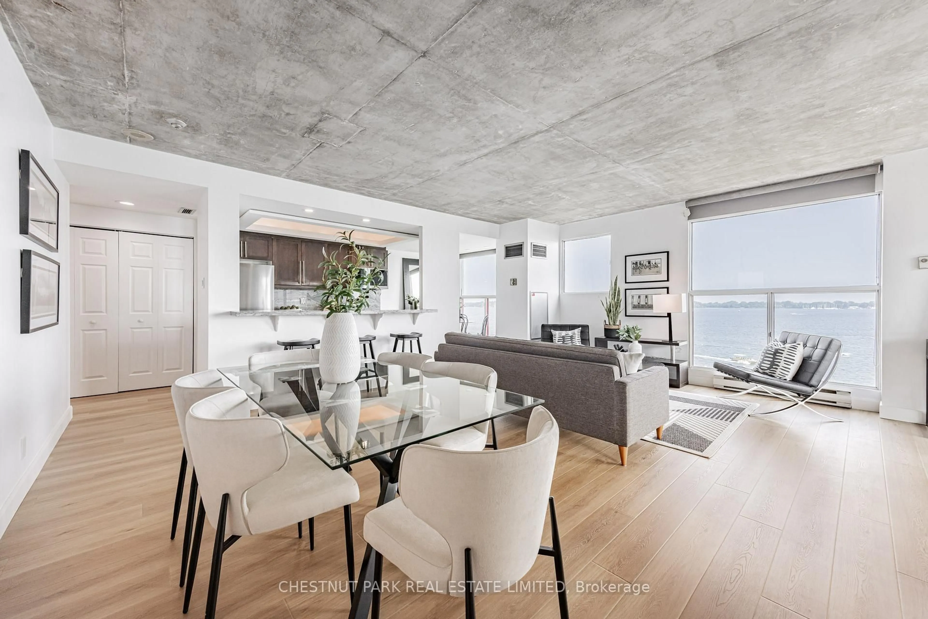 Open concept kitchen, cement floor for 99 Harbour Sq #1008, Toronto Ontario M5J 2H2