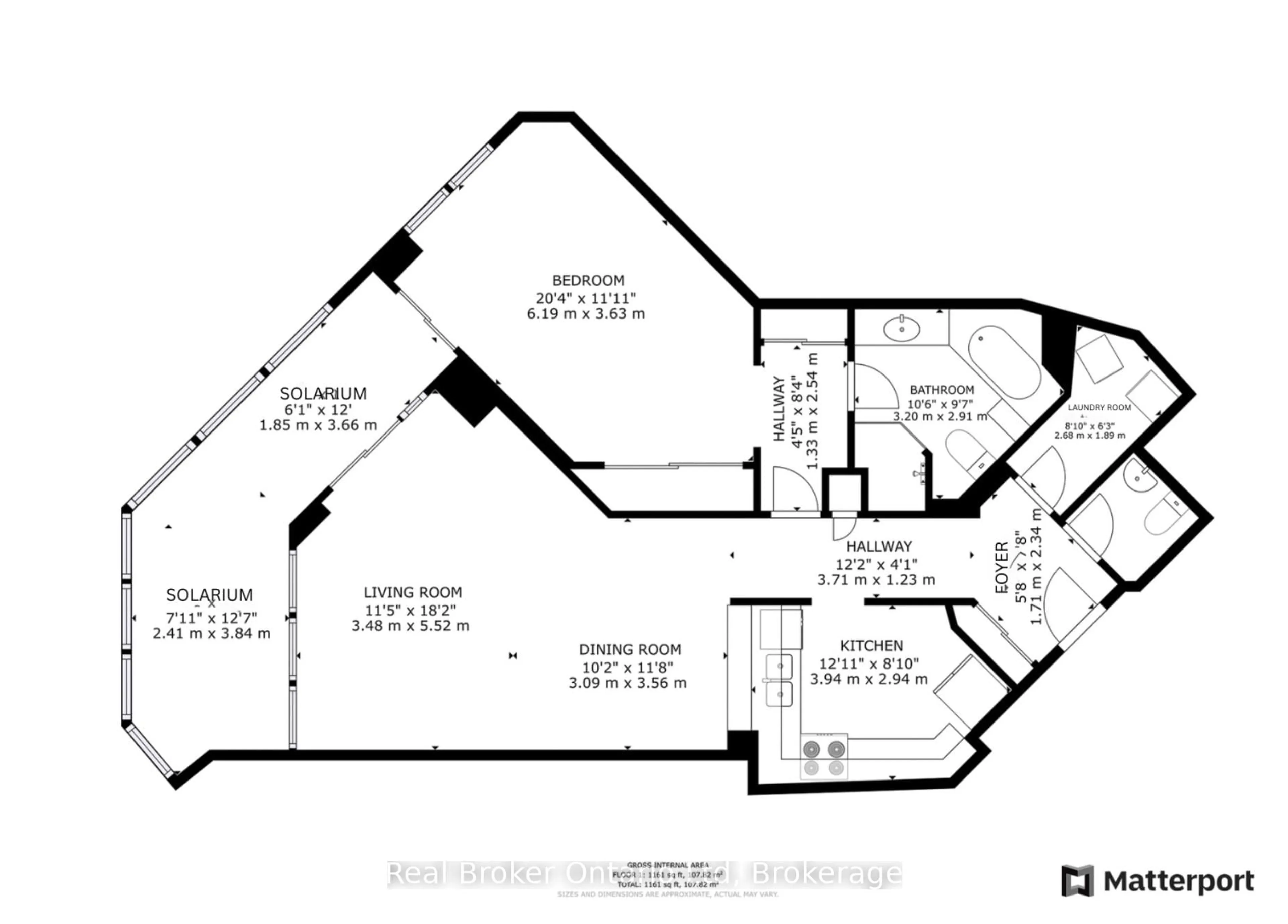 Floor plan for 10 Kenneth Ave #1109, Toronto Ontario M2N 6K6
