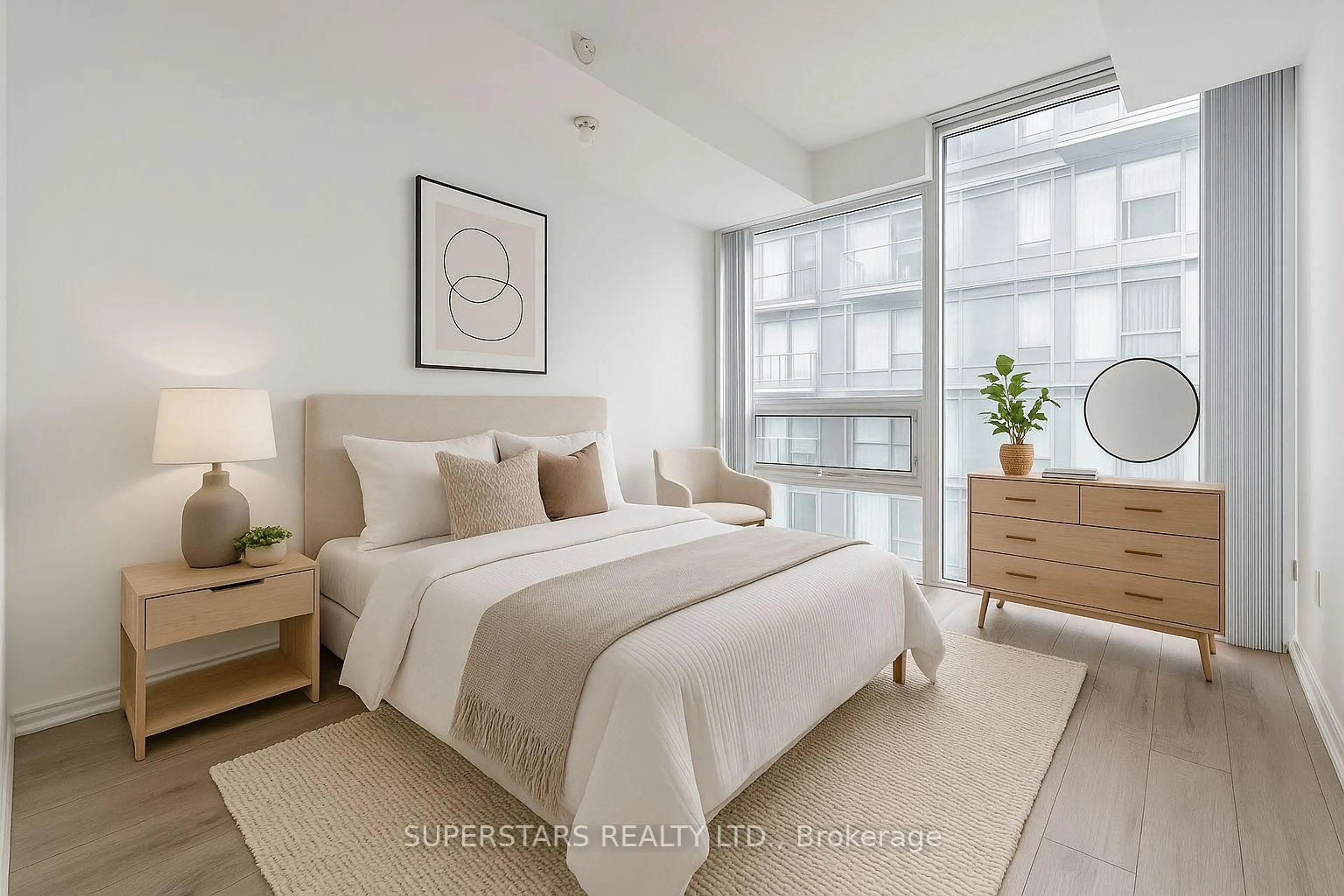 Bedroom with bed, unknown for 36 Lisgar St #1703 w, Toronto Ontario M6J 0C7