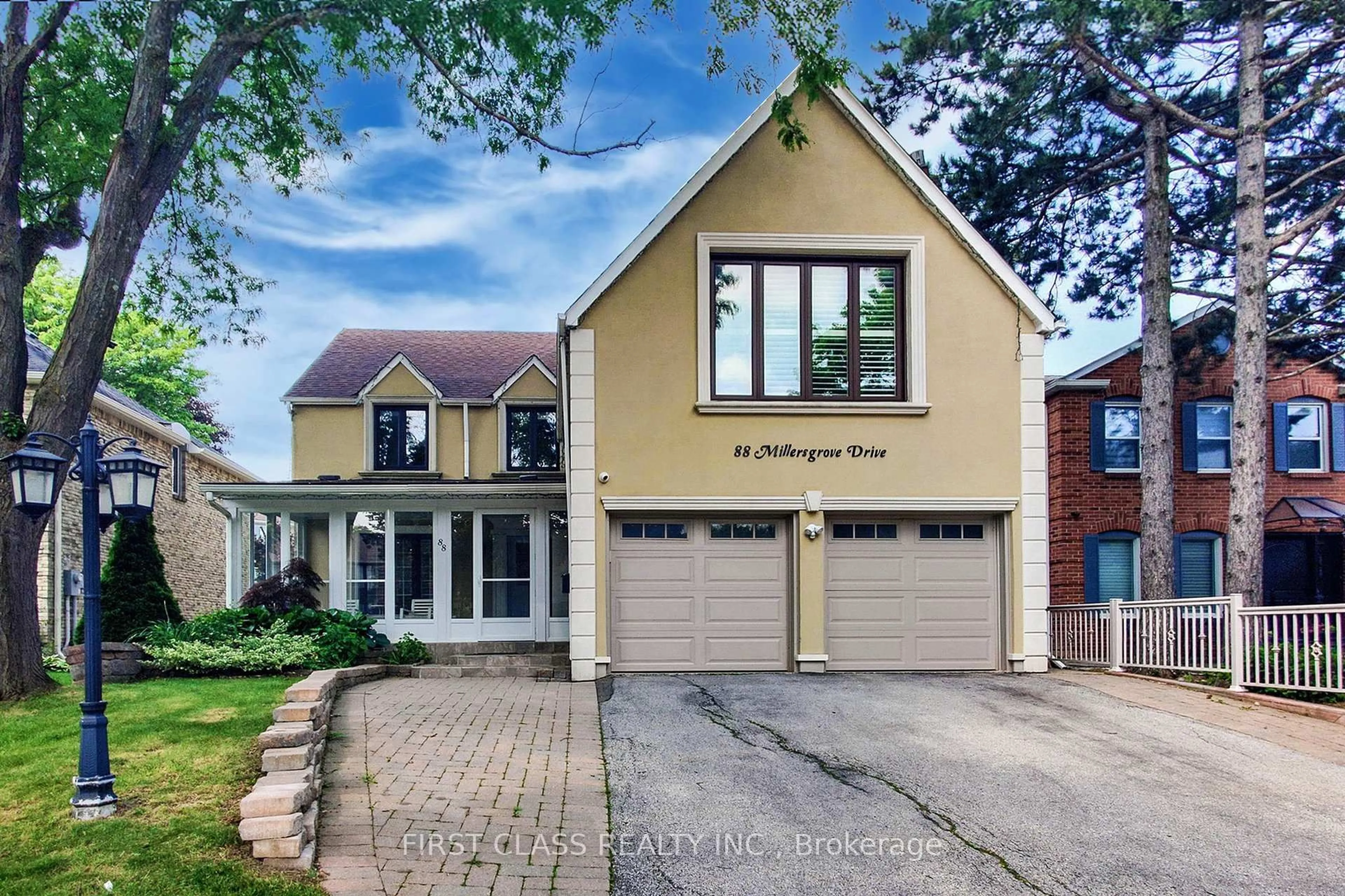 Home with brick exterior material, street for 88 Millersgrove Dr, Toronto Ontario M2R 3R9