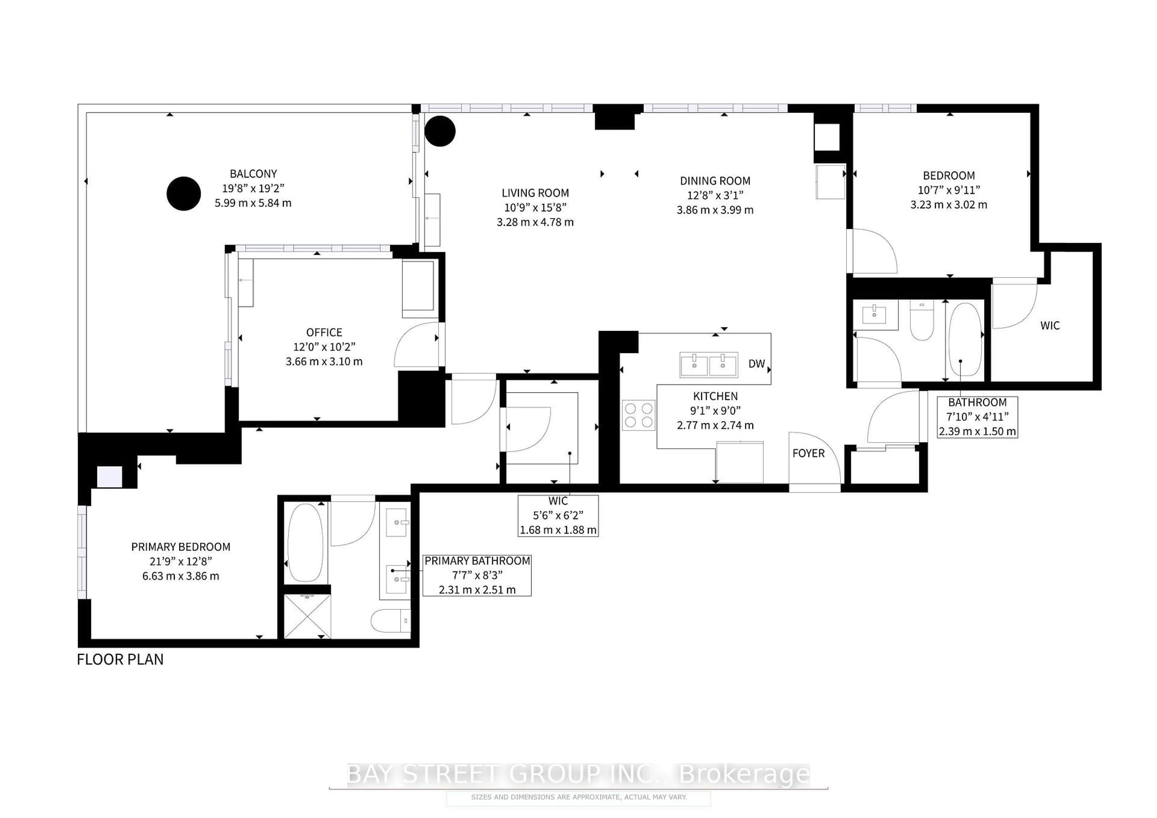 Floor plan for 33 BAY St #4803, Toronto Ontario M5J 2Z3