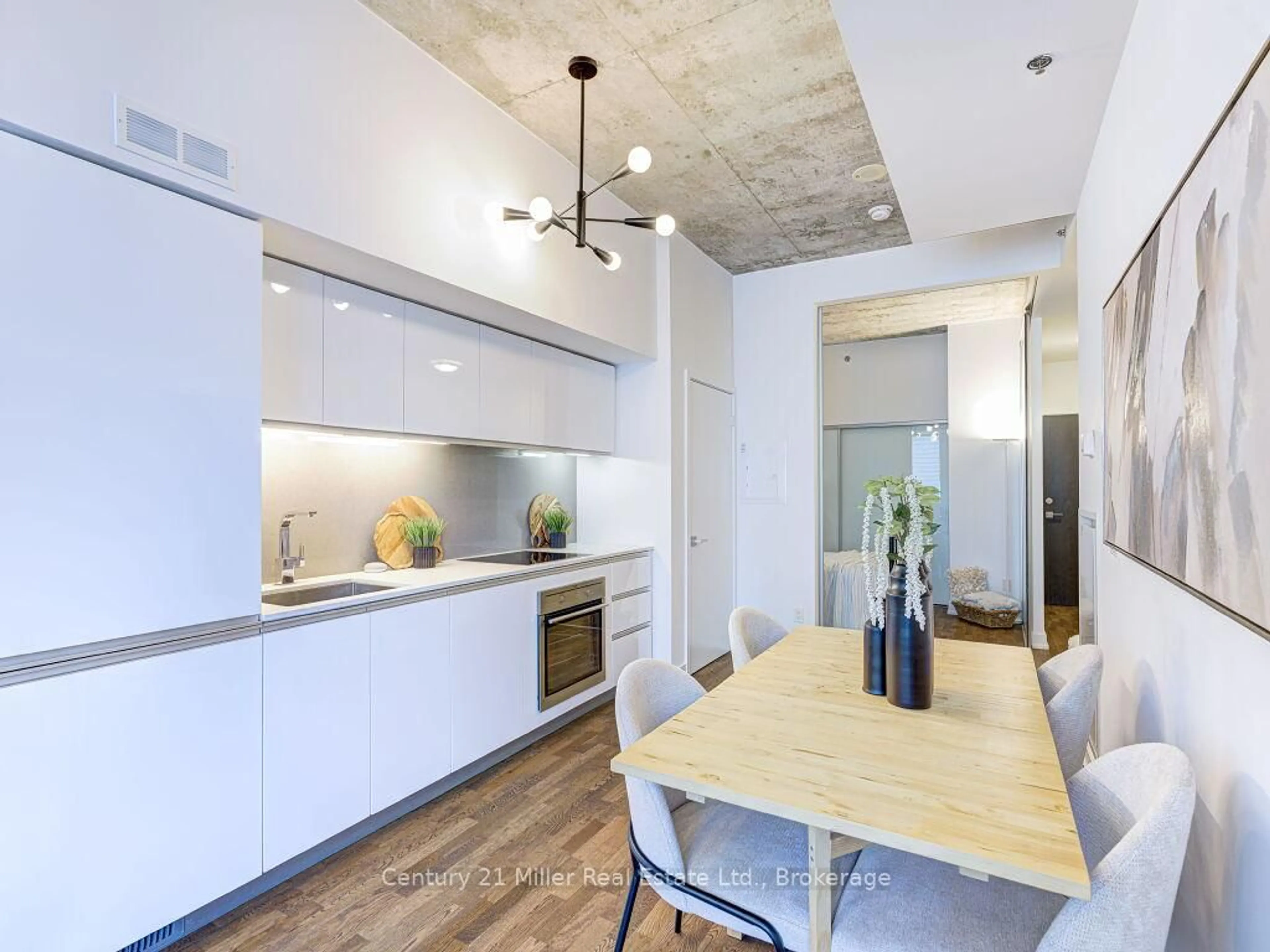 Open concept kitchen, unknown for 20 Minowan Miikan Lane #313, Toronto Ontario M6J 0E5