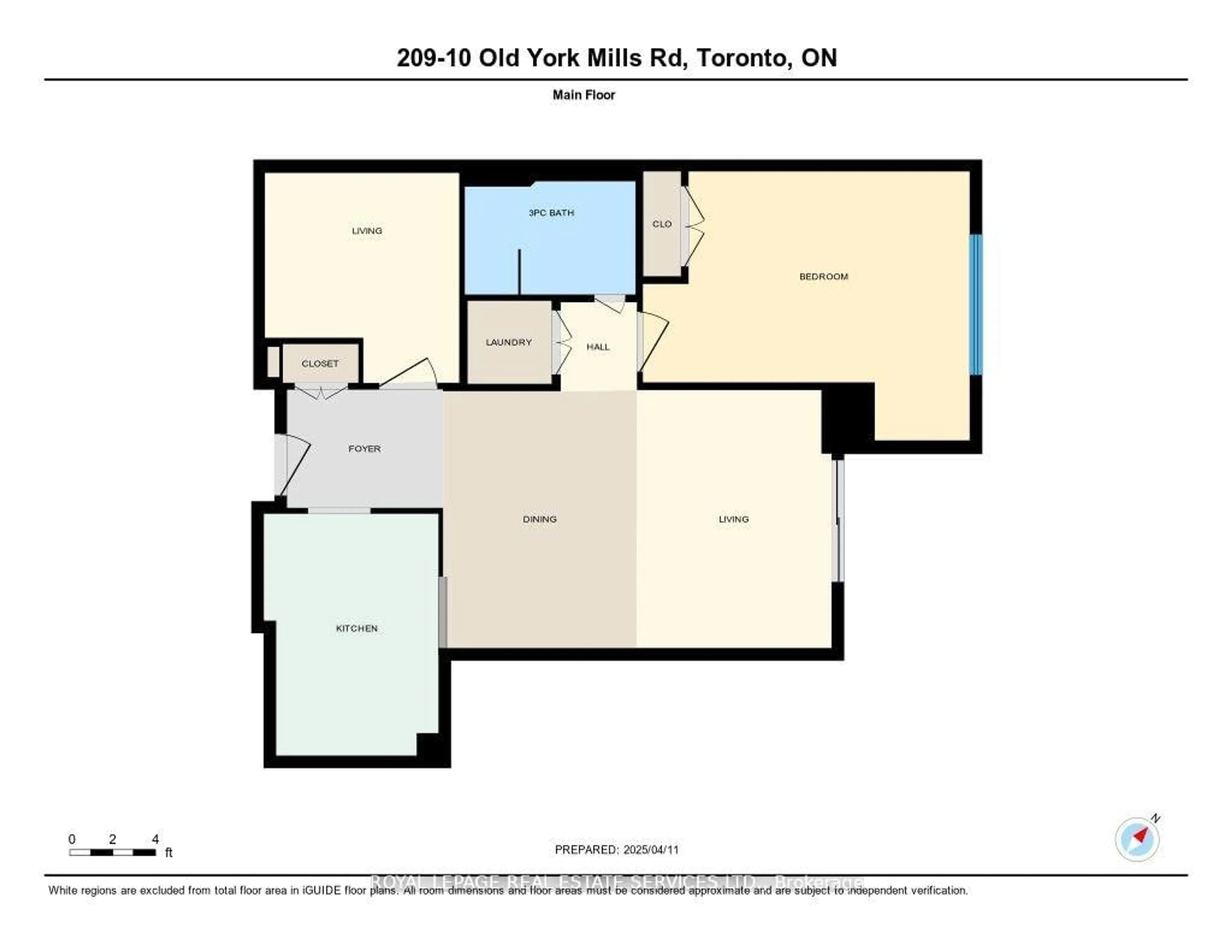 Floor plan for 10 Old York Mills Rd #209, Toronto Ontario M2P 2G9