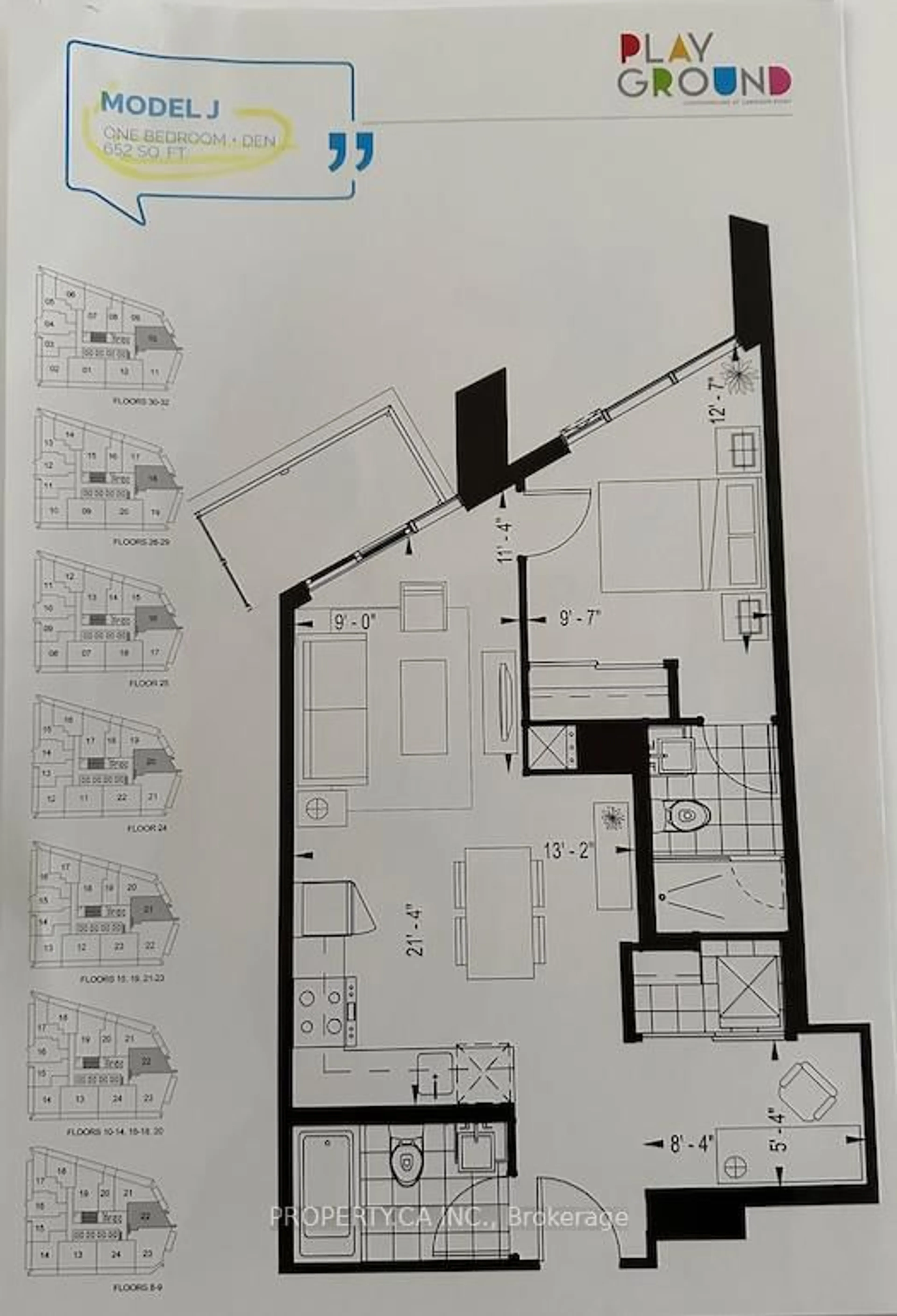 Floor plan for 50 Ordnance St #710, Toronto Ontario M6K 0C9