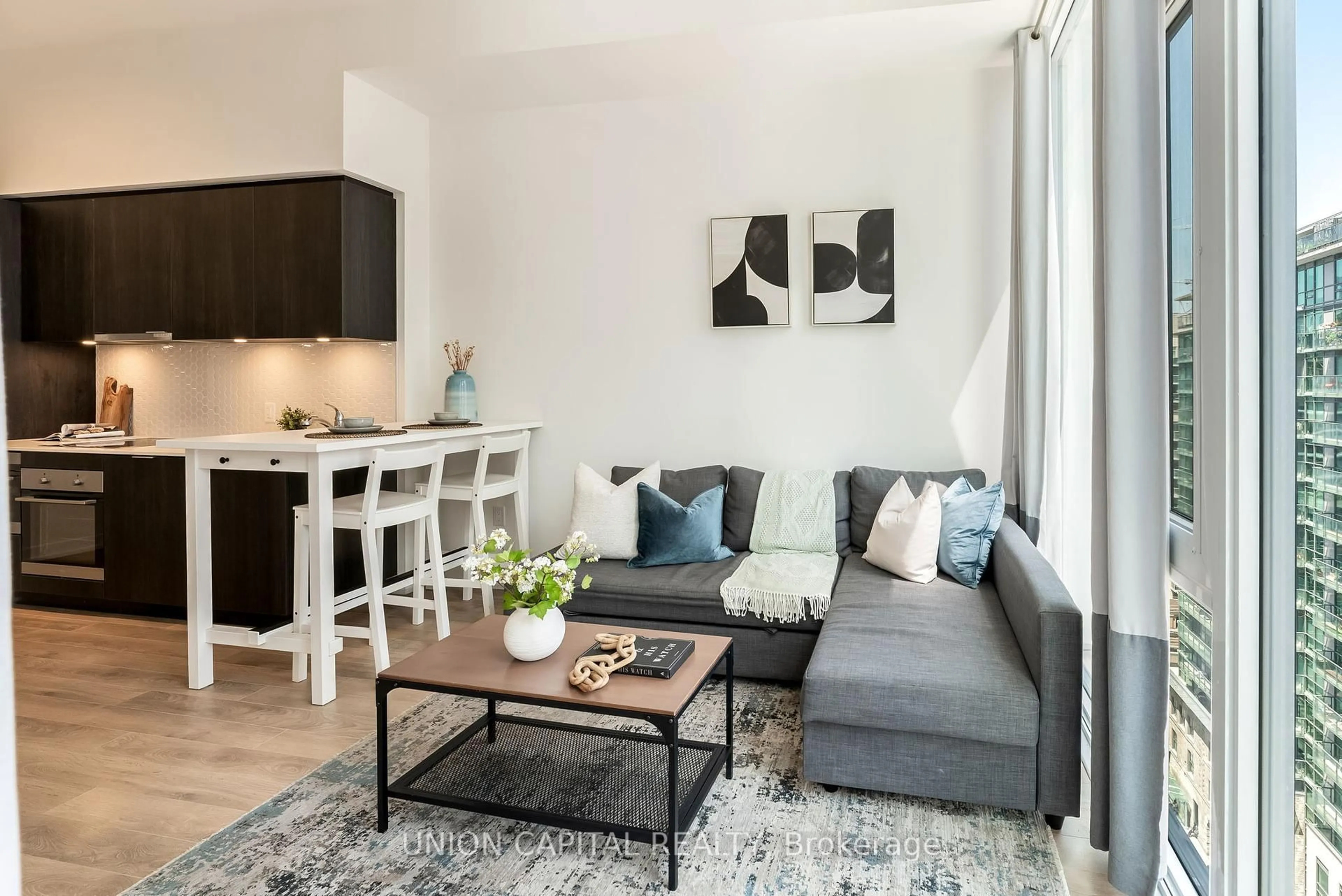 Living room with furniture, unknown for 158 Front St #1313, Toronto Ontario M5A 0K9